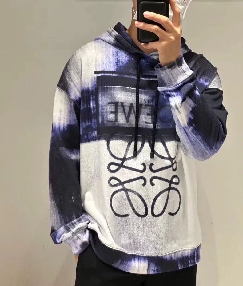 Loewe Loewe Patchwork logo letter print cotton hooded terry slee Size S / US 4 / IT 40 - 9 Thumbnail