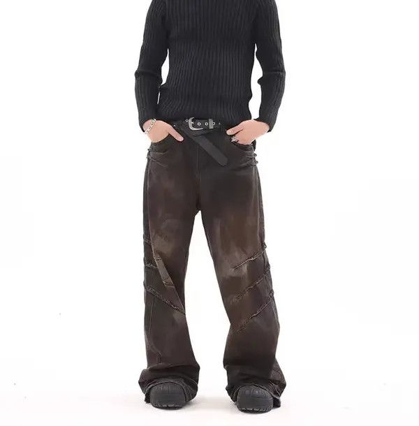 Vintage VIBE Wasteland style wrinkled vintage washed baggy jeans Size US 34 / EU 50 - 4 Thumbnail