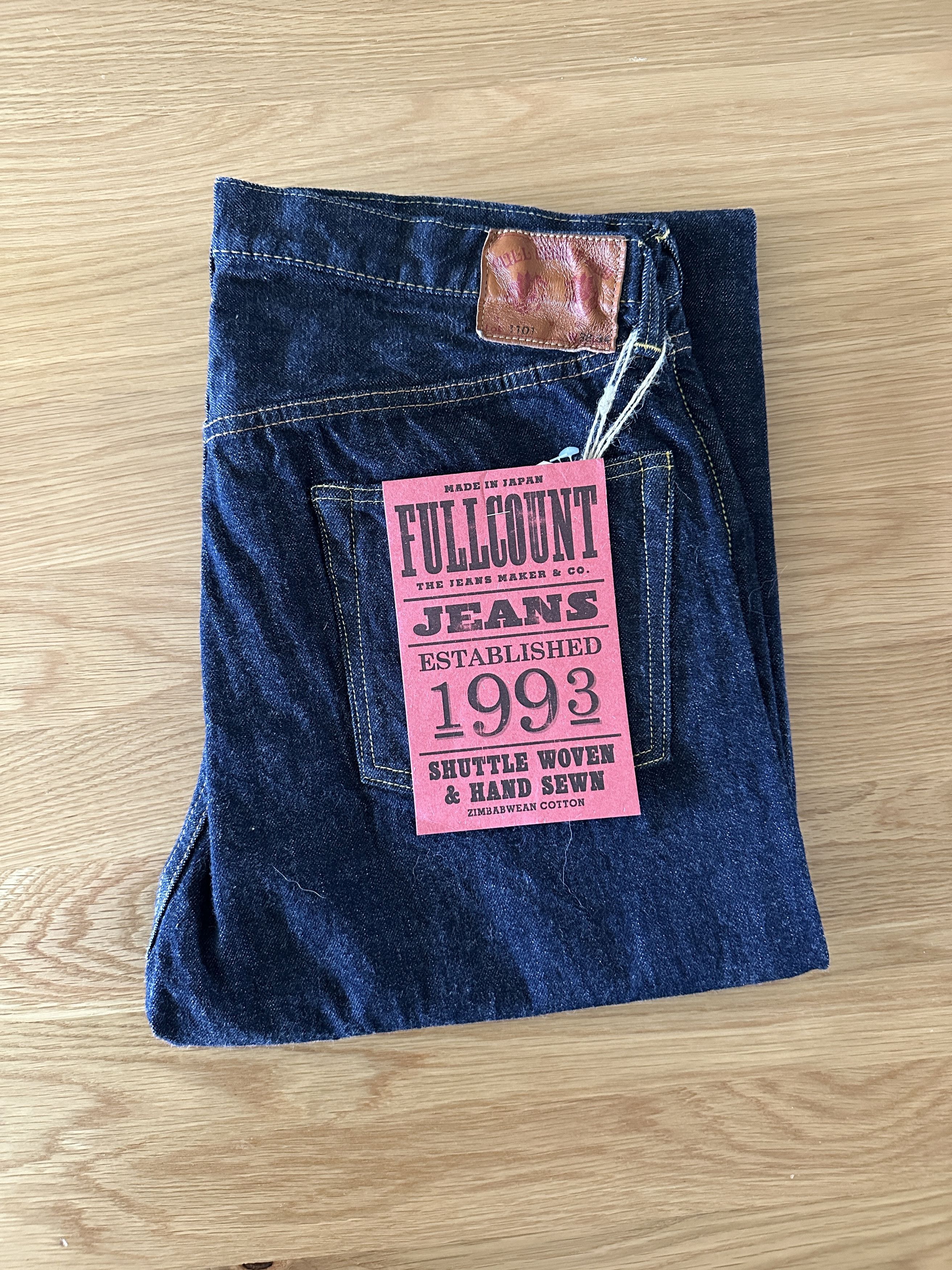 Full Count & Co. 1101W Straight Denim Jeans Size US 36 / EU 52 - 1 Thumbnail