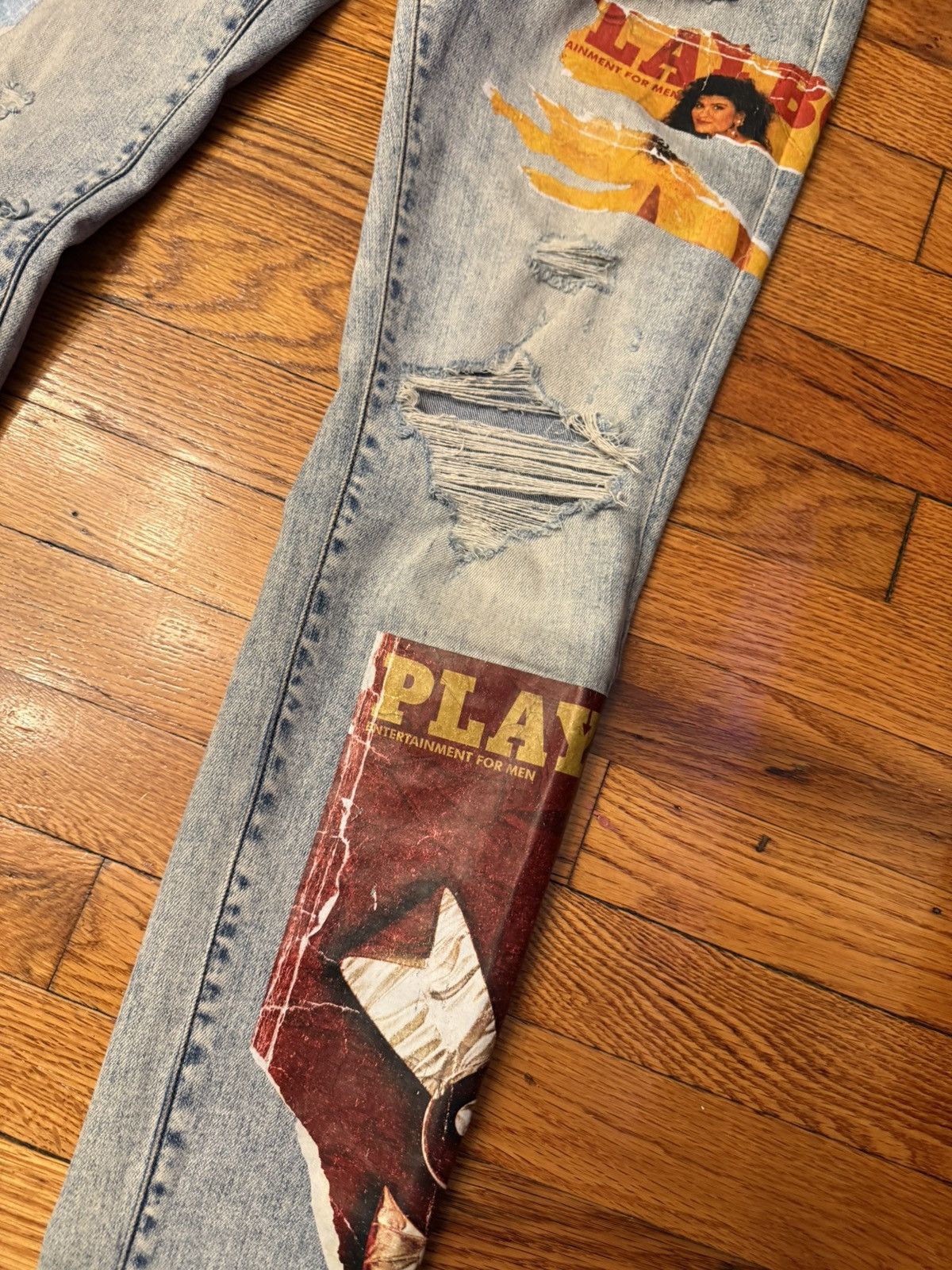 Amiri Amiri Playboi Blue Mx1 Jeans Size 31 Size US 31 - 4 Thumbnail