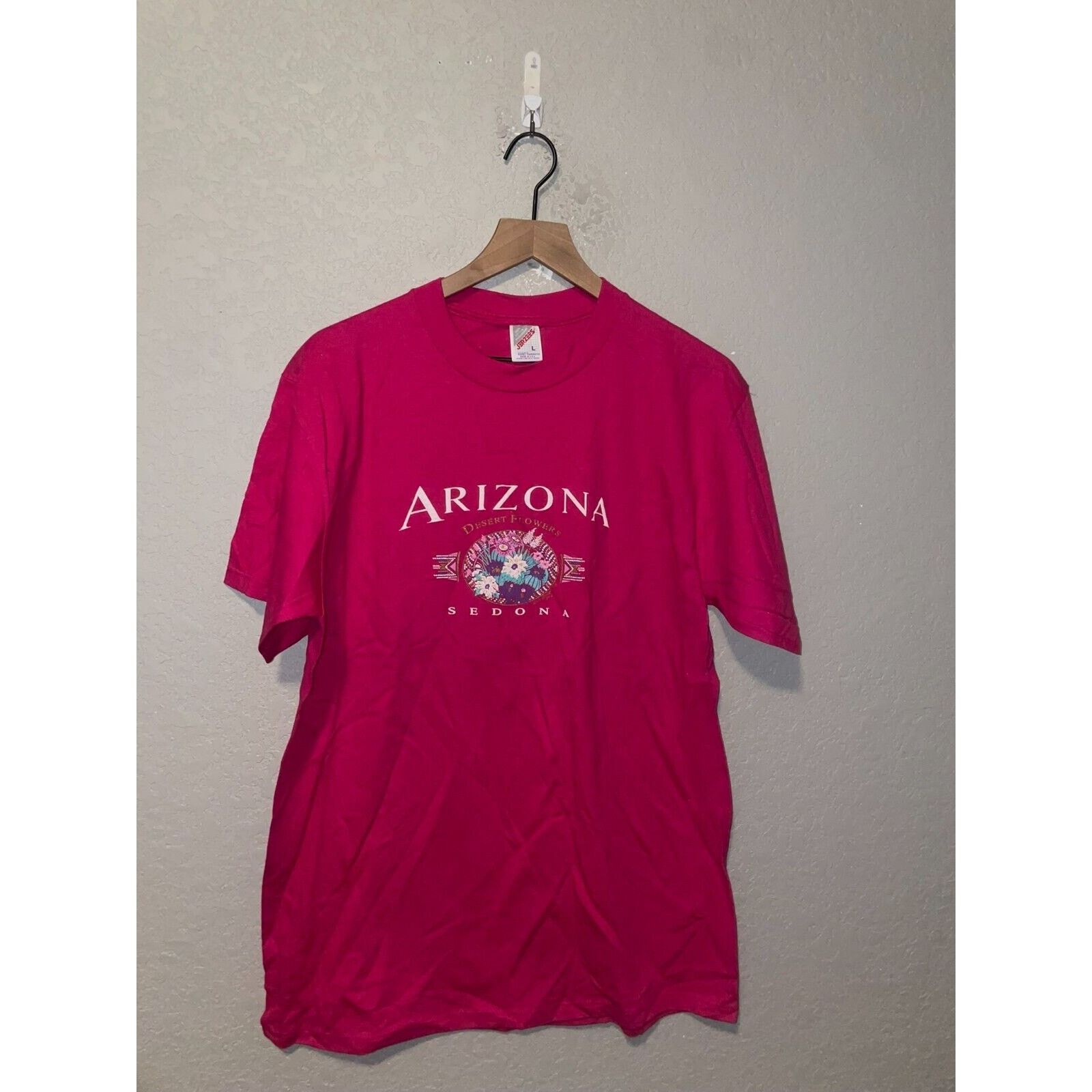 Jerzees Vintage Sedona Arizona Shirt Desert Pink Tee VTG 90s Large Size US L / EU 52-54 / 3 - 1 Thumbnail