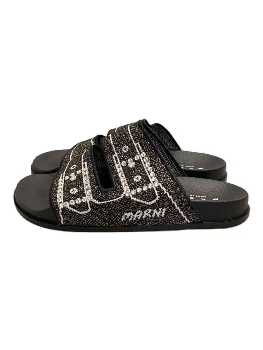 Marni Rhinestone Studded Logo Slides Size US 7 / IT 37 - 1 Thumbnail