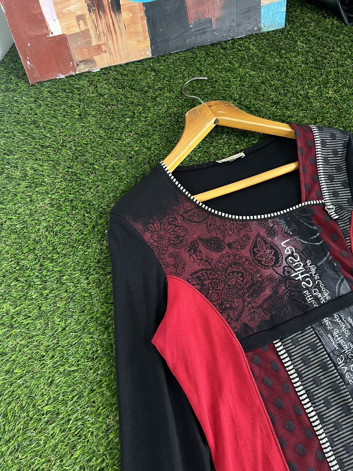 Japanese Brand Save the Queen avant garde vintage JPG style mesh longsleeve Size M / US 6-8 / IT 42-44 - 2 Thumbnail