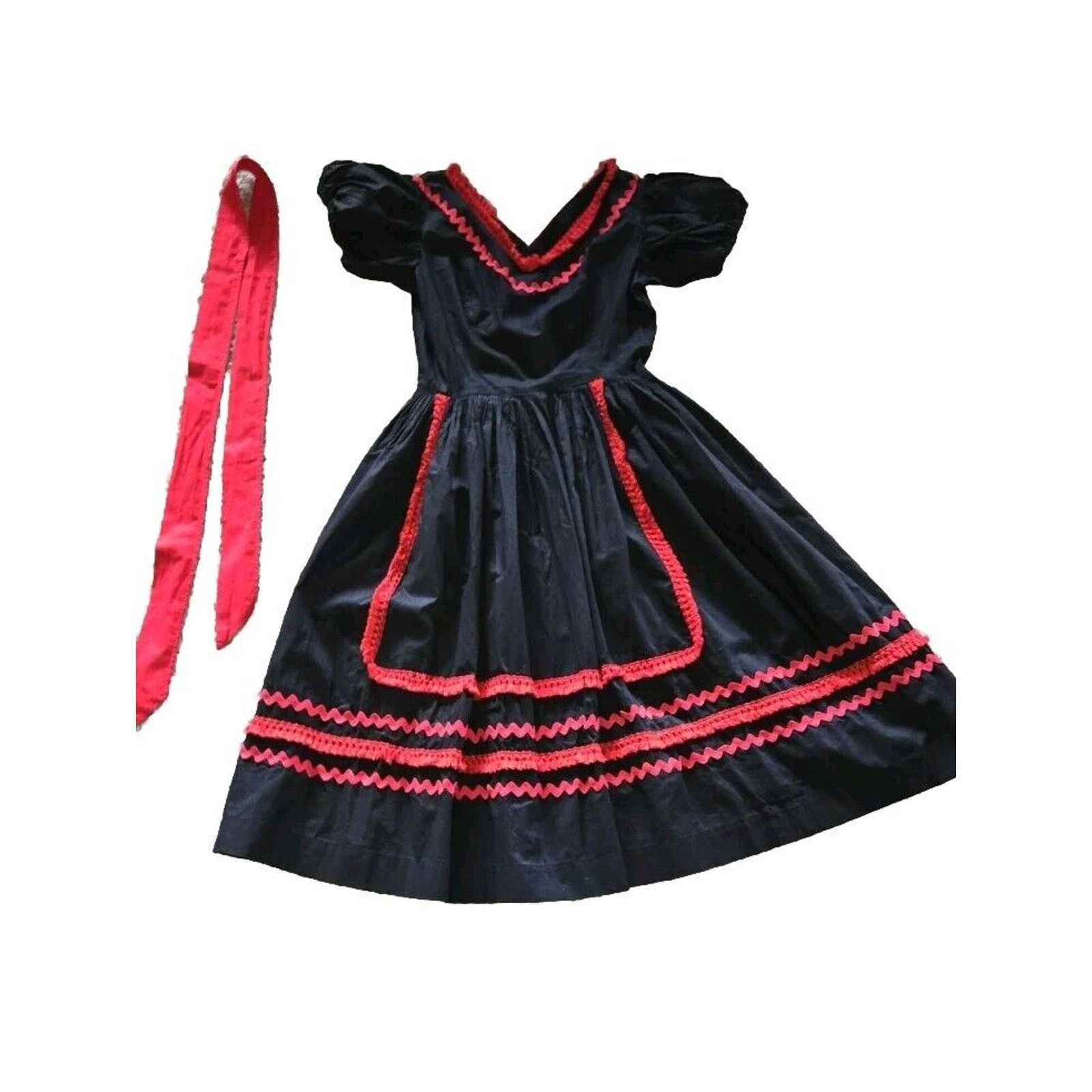 & Other Stories Antique Square Dancing Rockabilly Flare Spanish Style Dress Size S / US 4 / IT 40 - 3 Thumbnail