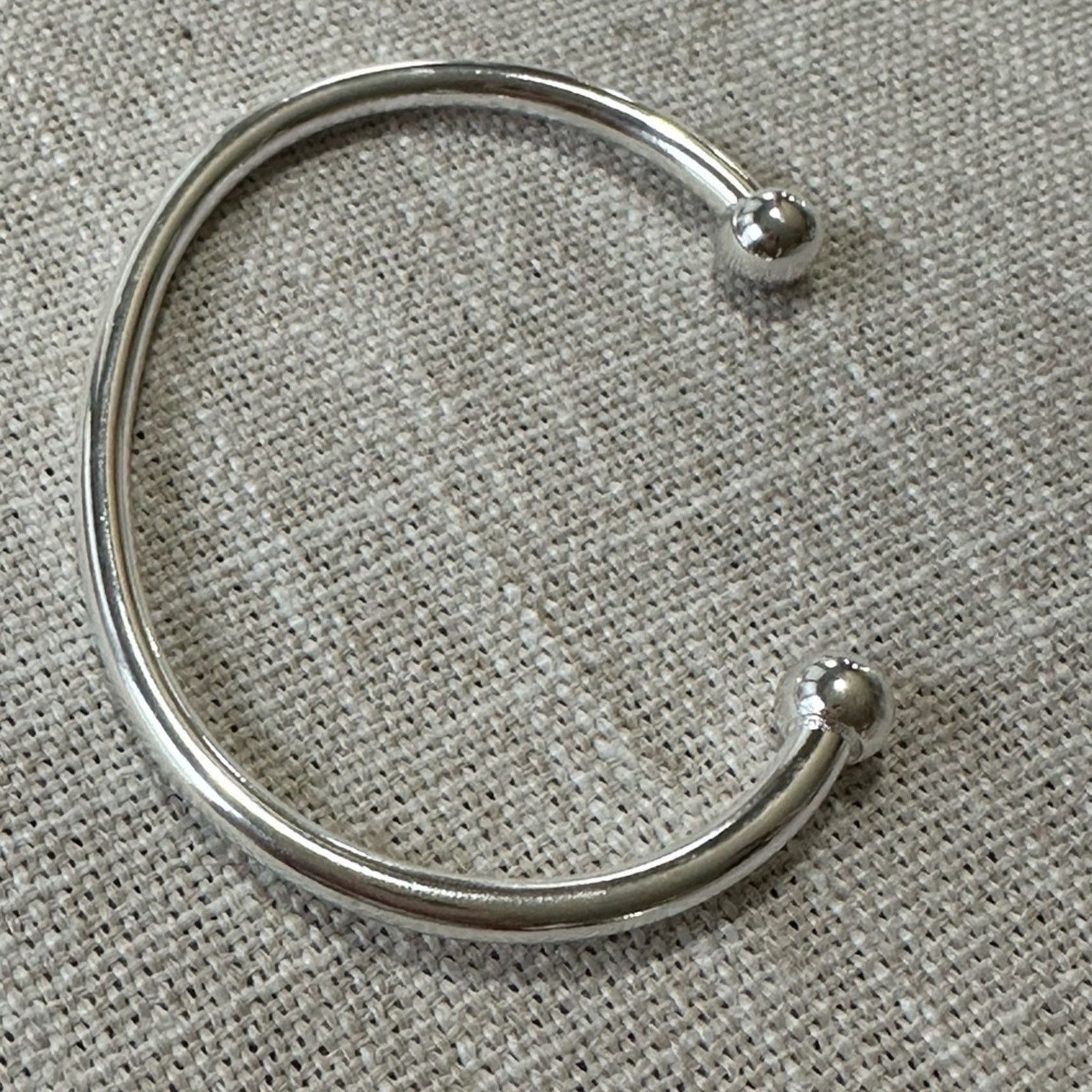 Other Sterling Silver 4mm Smooth Solid Bead Bracelet Cufflinks Size ONE SIZE - 1 Thumbnail
