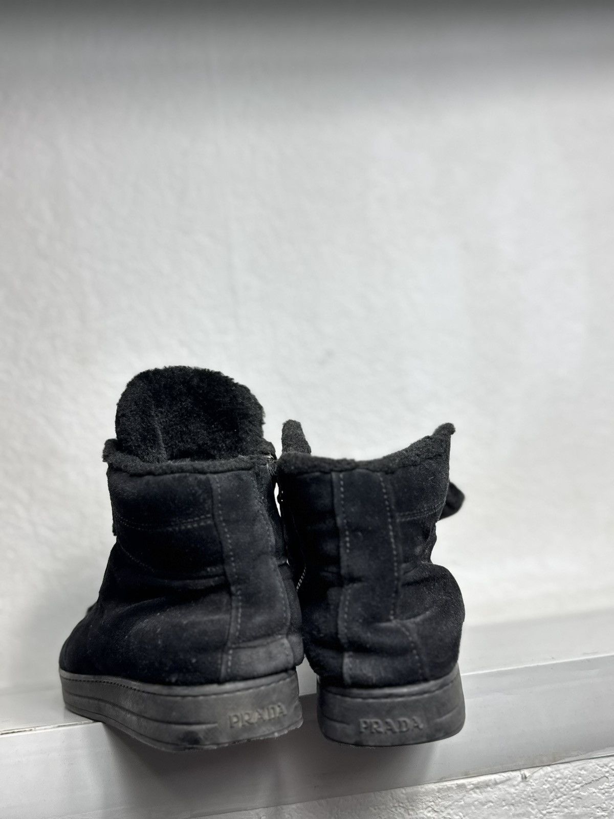 Prada Prada Suede Women’s Luxury High Top Sneakers Boots Size 38 Size US 7.5 / IT 37.5 - 4 Thumbnail