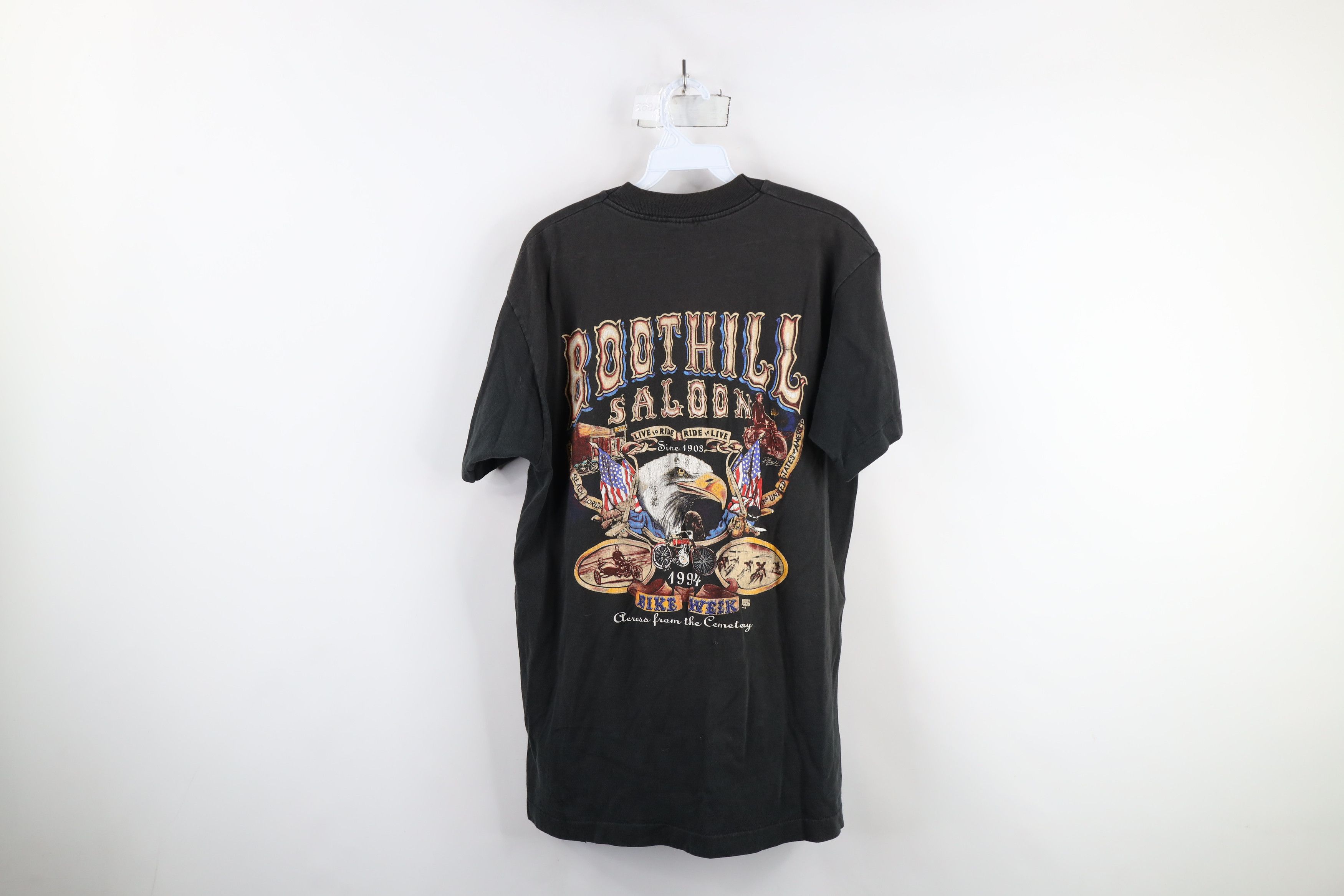 Vintage Vintage 90s 1994 Bike Week Boothill Saloon T-Shirt USA Size US L / EU 52-54 / 3 - 13 Thumbnail