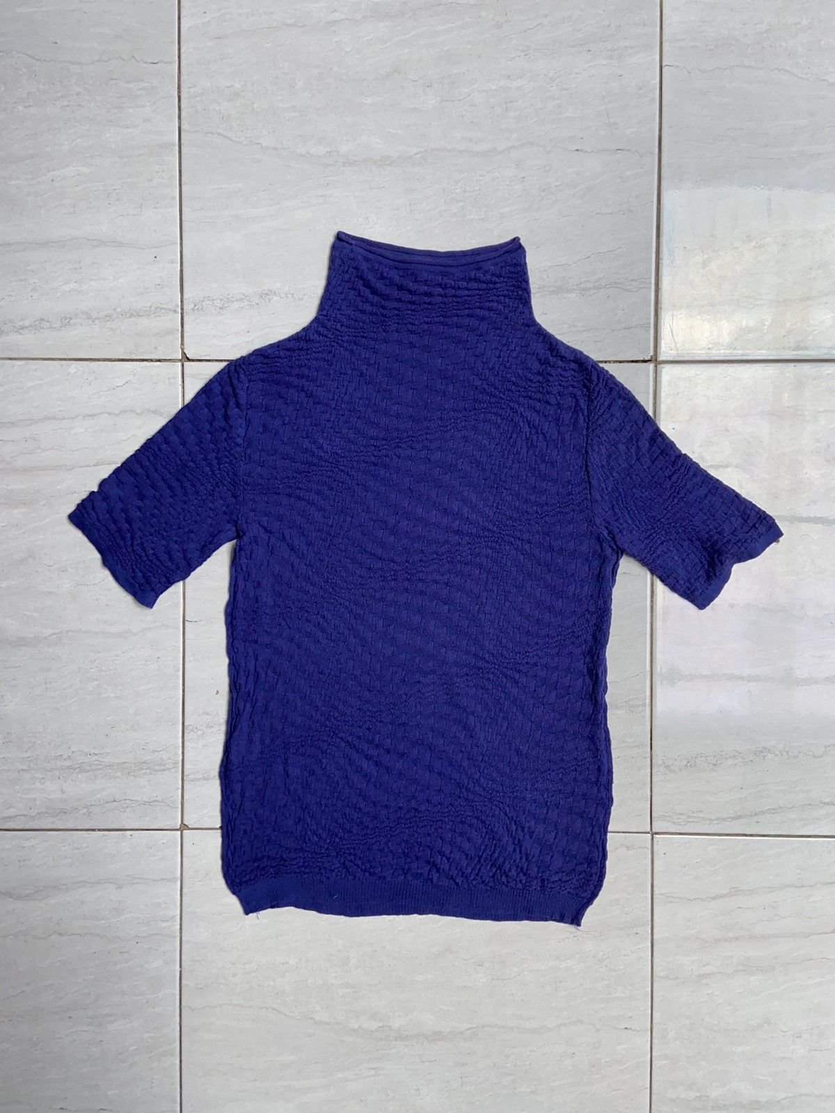 Issey Miyake HEART HAAT Purple Knit T-shirt Size S / US 4 / IT 40 - 1 Thumbnail