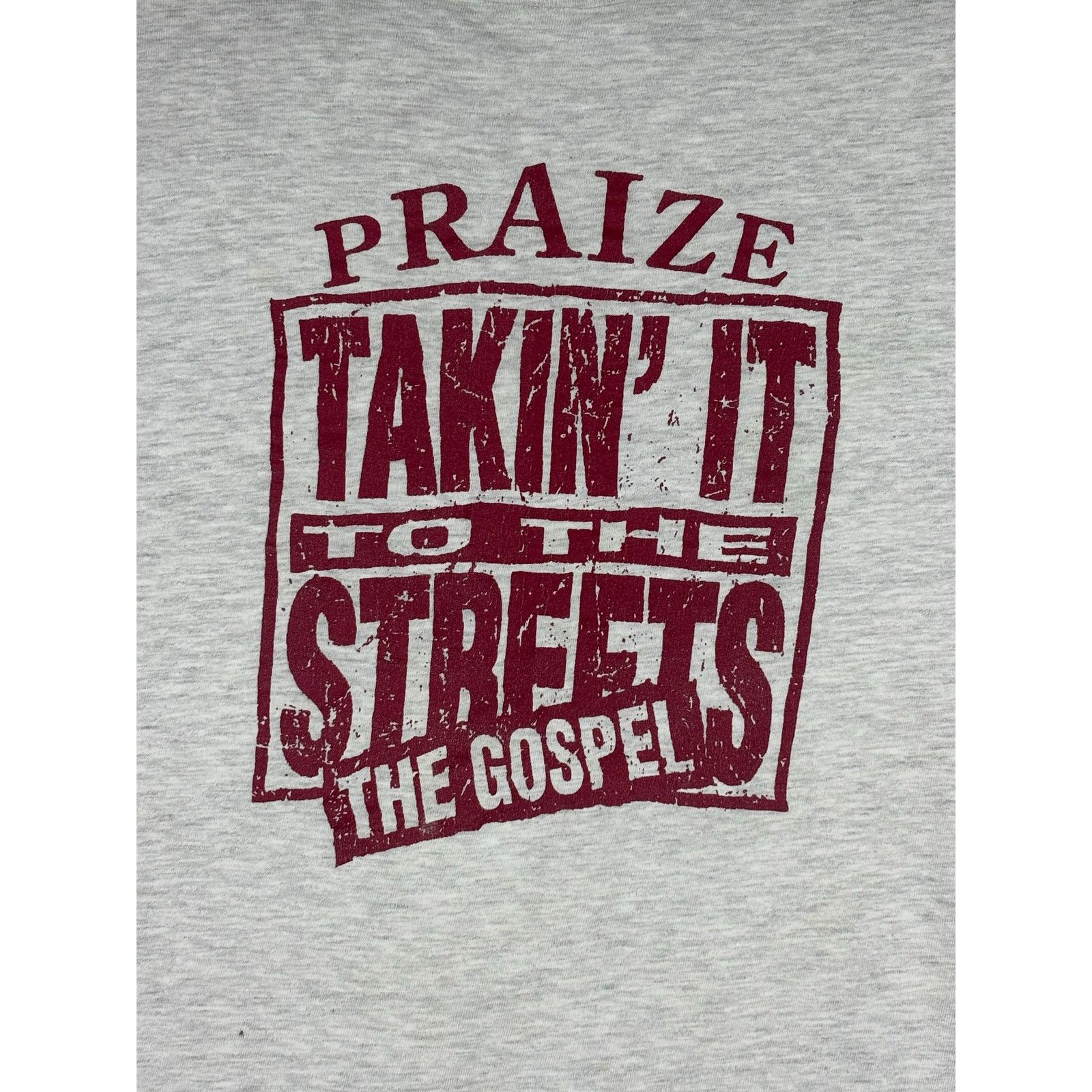 Hanes USA Praise Takin It to the Streets Gospel Shirt Large Size US L / EU 52-54 / 3 - 4 Thumbnail