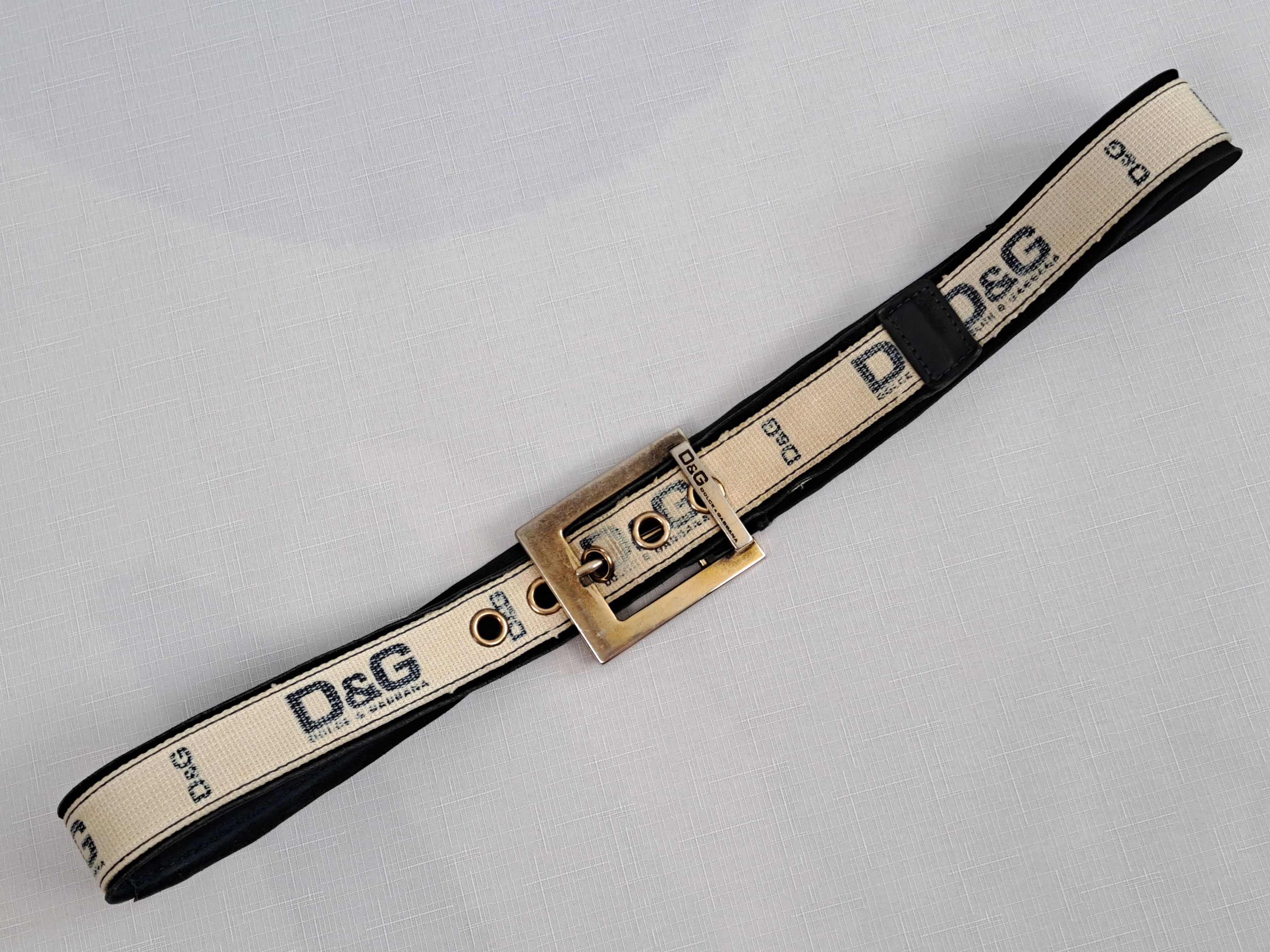 Dolce & Gabbana × Vintage Vintage Dolce&Gabbana textile/leather belt. Size 105 Size ONE SIZE - 5 Thumbnail