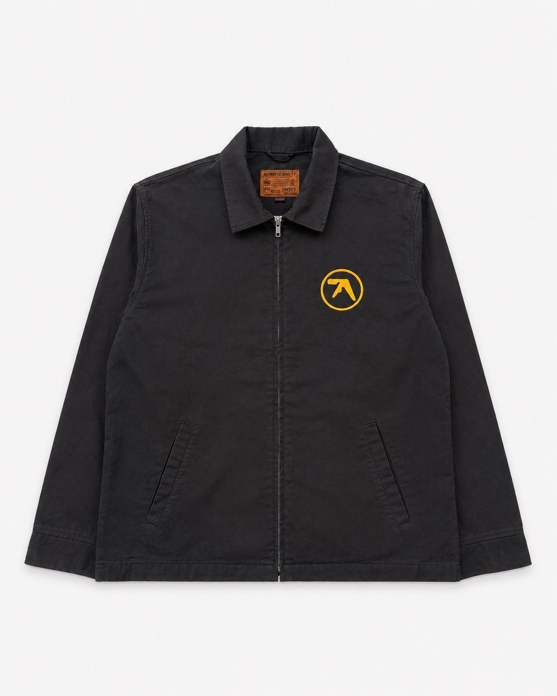 Vintage Aphex Twin Yellow Embroidered Black Work Jacket Size US L / EU 52-54 / 3 - 2 Thumbnail