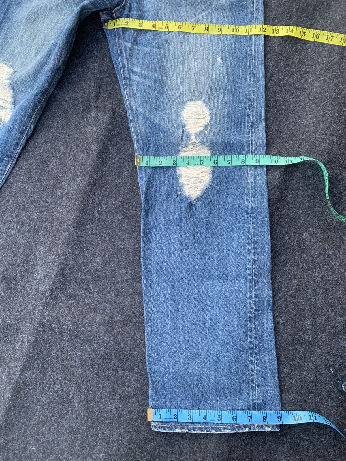Edwin Distressed Edwin 505 selvedge oren. Size US 28 / EU 44 - 7 Thumbnail