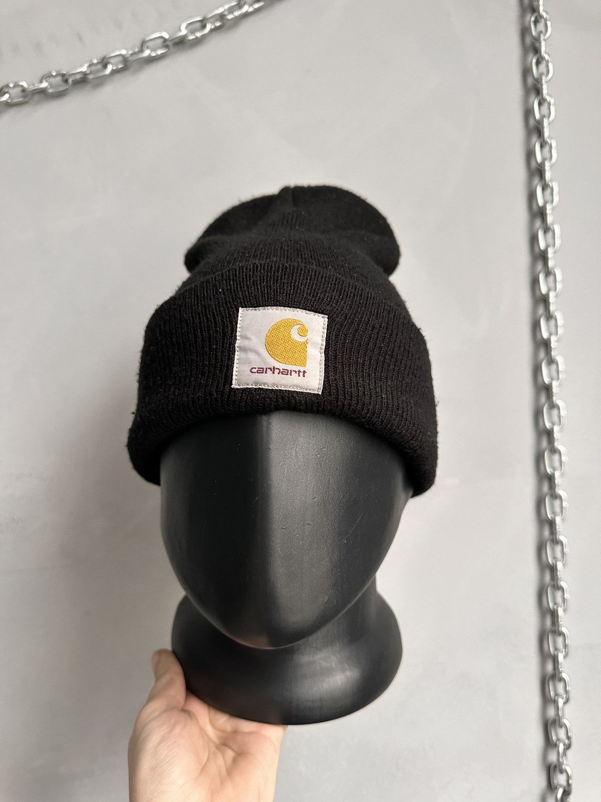 Carhartt Wow 😻 White Beanie Carhartt Y2K Streetwear Outdoor Arcteryx Size ONE SIZE - 2 Thumbnail