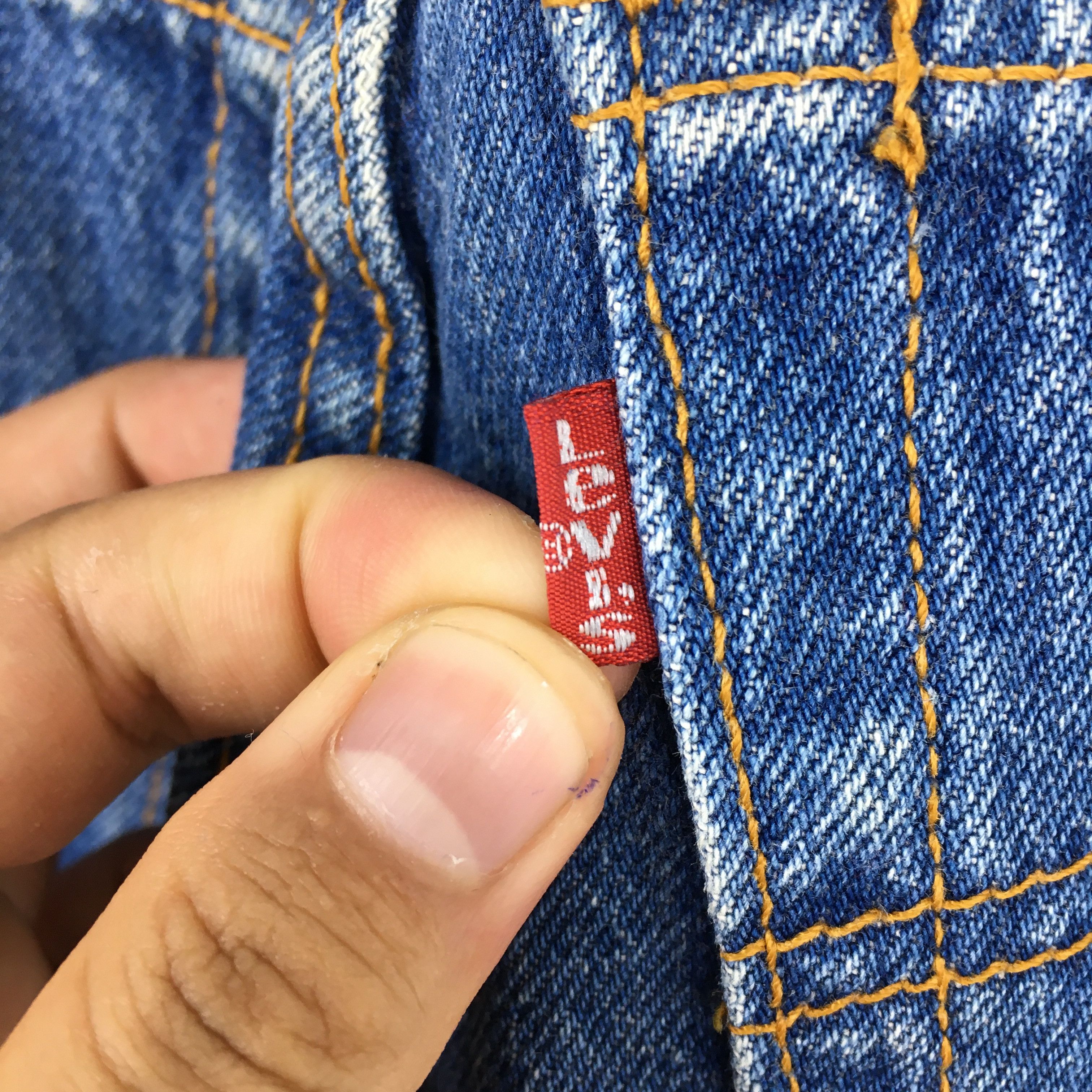Levi's Size 23x30 Vintage 90s Levi's 501 Faded Blue Jeans S384 Size 23" - 13 Thumbnail