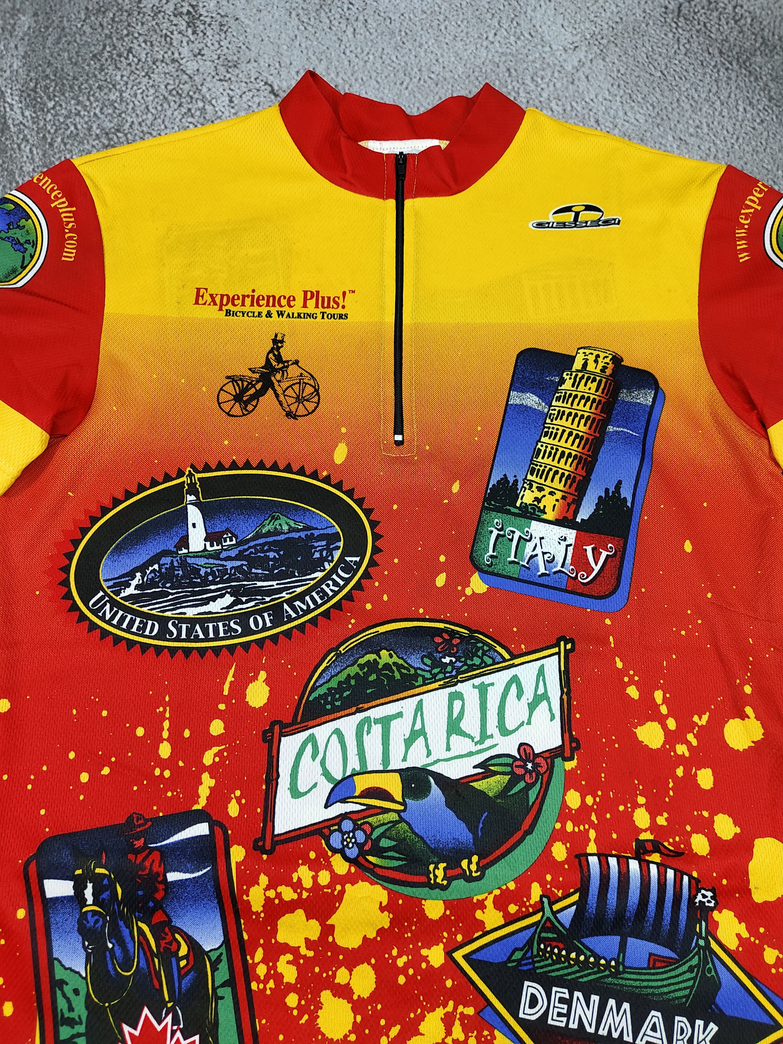 Vintage 90s Giessegi- World Tour Graphic Racing Cycling Core Jersey Size US M / EU 48-50 / 2 - 3 Thumbnail