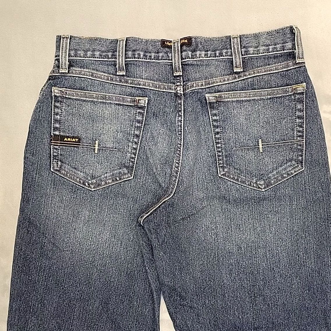 Ariat Ariat Jeans Men 30x32 Blue Denim Rebar Loose Straight Boot Fit Western Cowboy Jeans Size US 30 / EU 46 - 6 Thumbnail