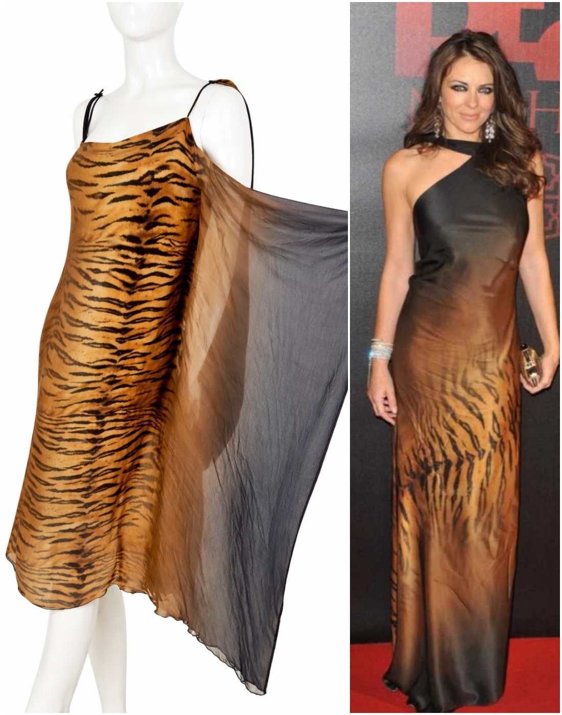 Roberto Cavalli Roberto Cavalli FW2000 Tiger Silk Maxi Dress Evening Gown Size S / US 4 / IT 40 - 1 Thumbnail