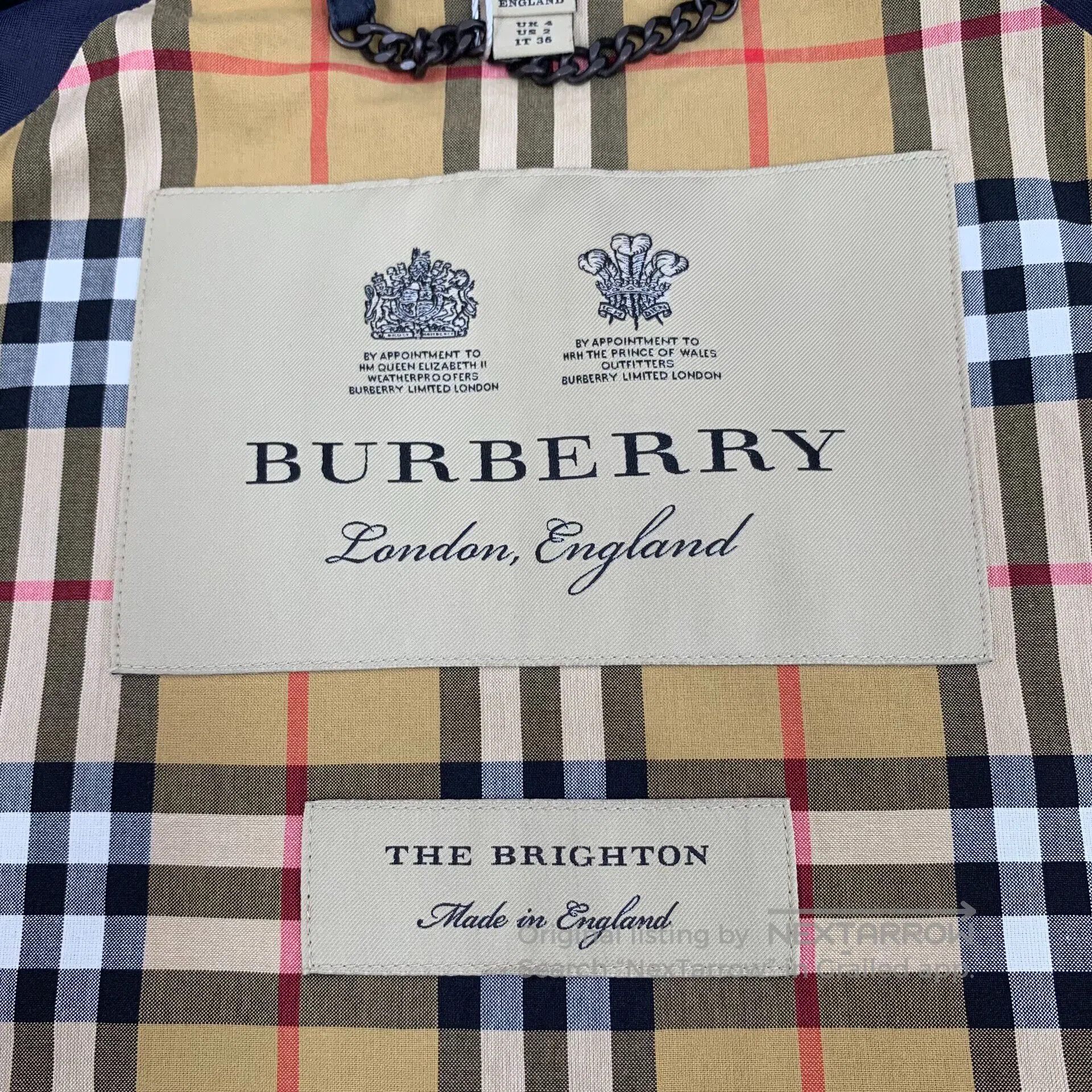 Burberry Burberry Dark Blue Cotton Collar Long Sleeve Belted Trench Size XS / US 0-2 / IT 36-38 - 6 Thumbnail