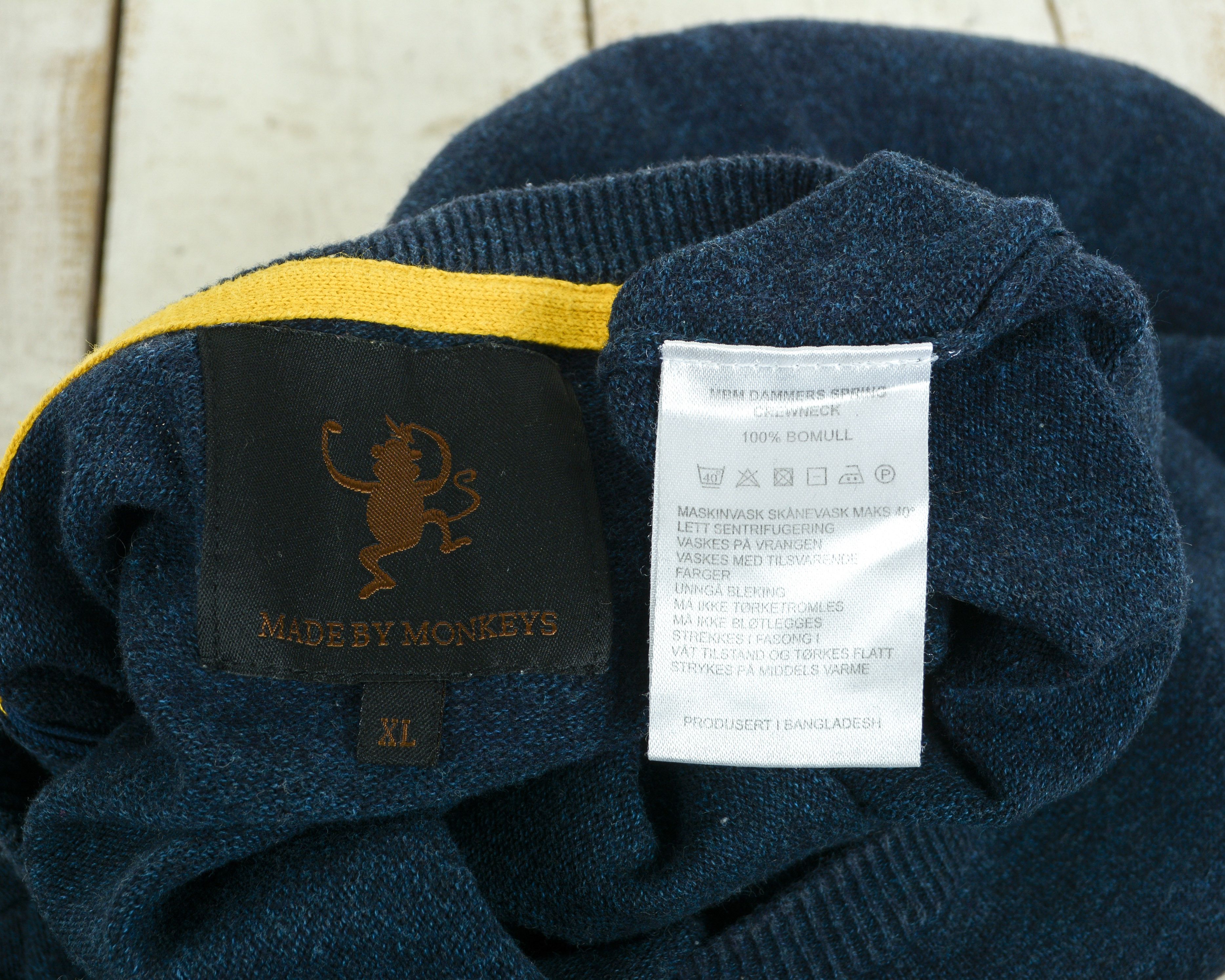 Designer × Other Sweater Man XL Cotton Crew Neck Jumper Pullover Navy Blue Size US XL / EU 56 / 4 - 5 Thumbnail