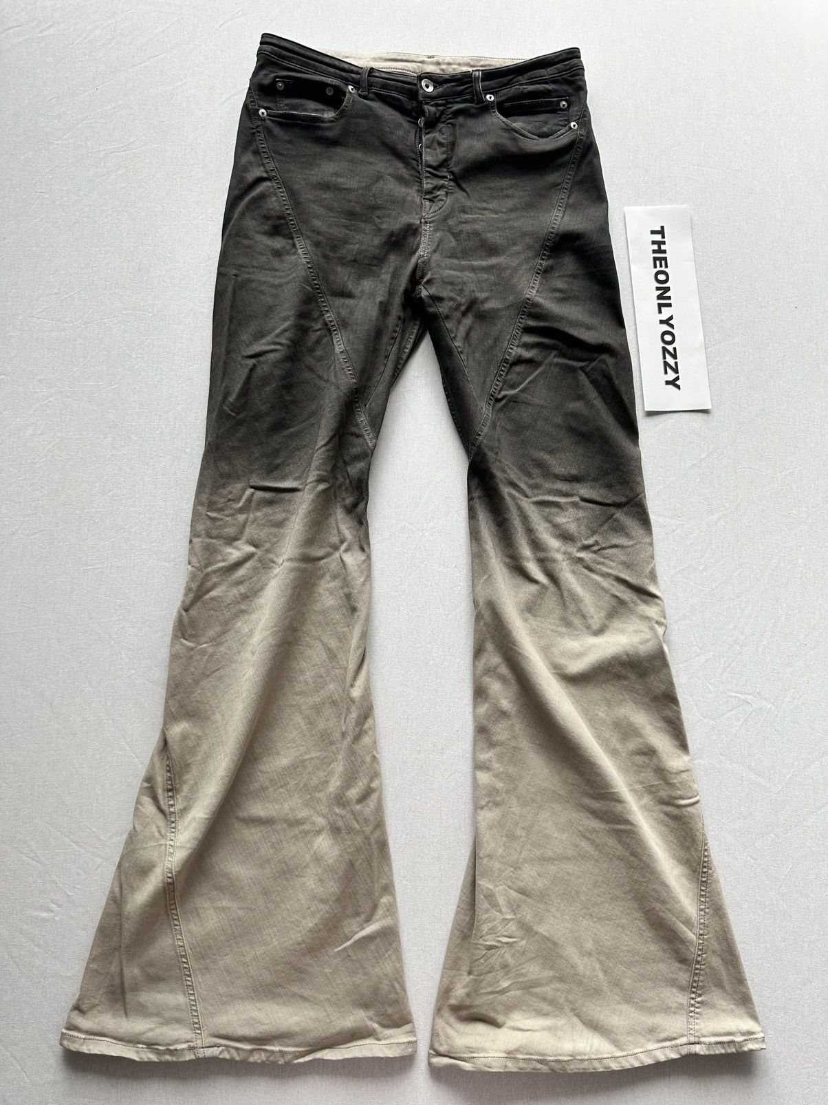 Rick Owens Drkshdw Rick Owens Drkshdw Bias Bootcut Jeans Black Pearl Degrade 34 Size US 34 / EU 50 - 1 Thumbnail