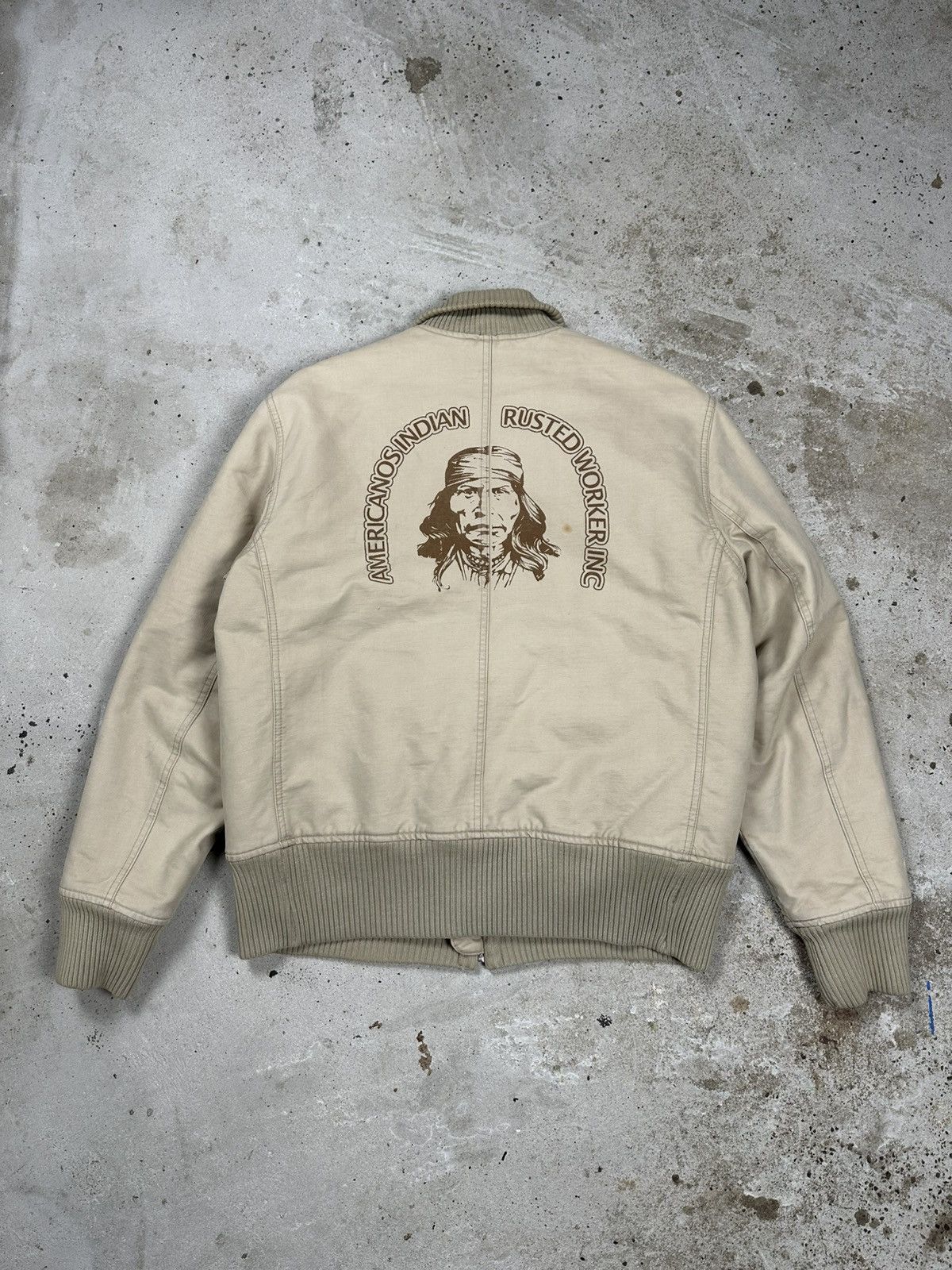 Vintage Vintage Y2K Carhartt Style Beige Workwear Detroit Jacket Size US L / EU 52-54 / 3 - 1 Thumbnail