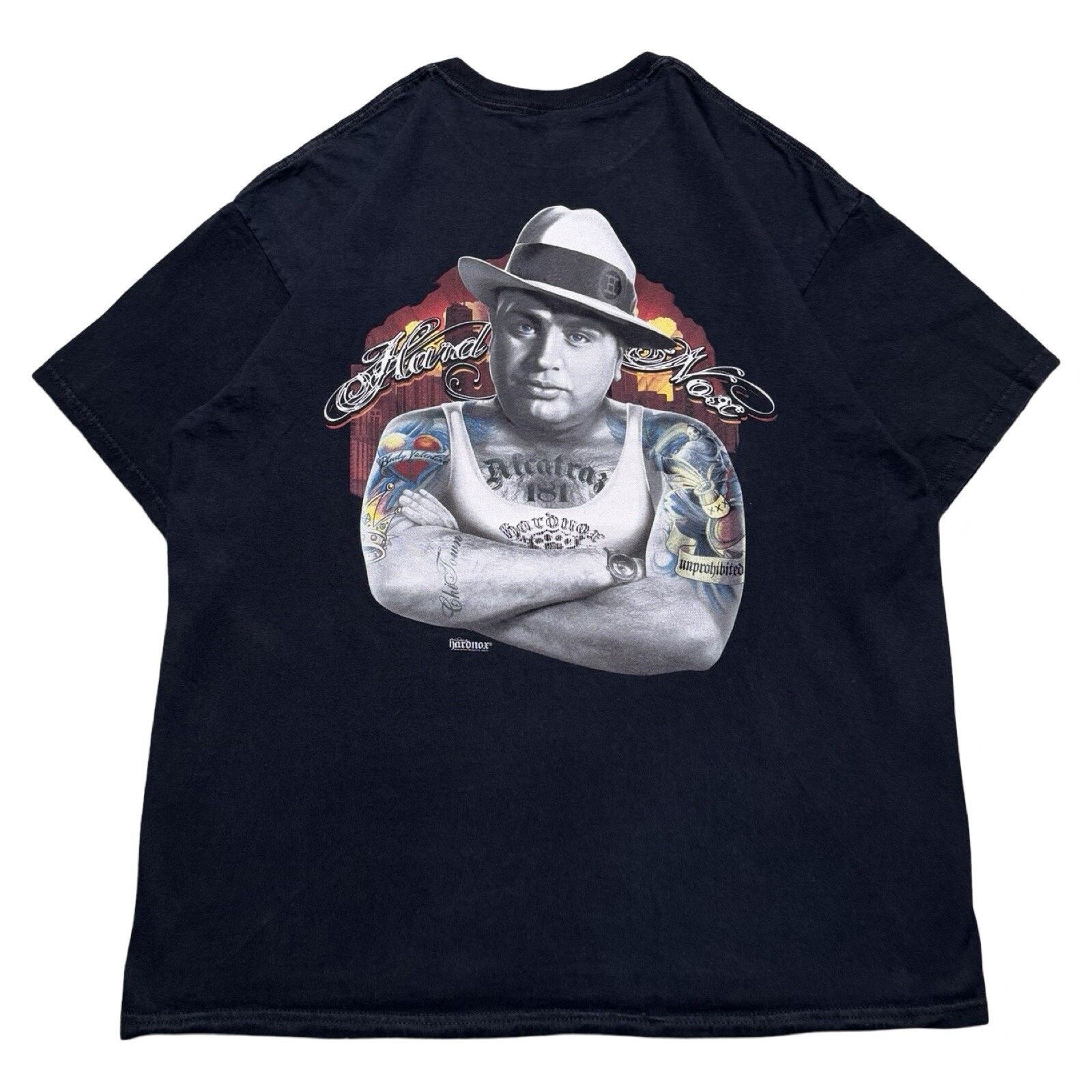 Vintage Vintage Y2K Hard Nox Capone Faded Black Graphic T Shirt XL Size US XL / EU 56 / 4 - 1 Thumbnail