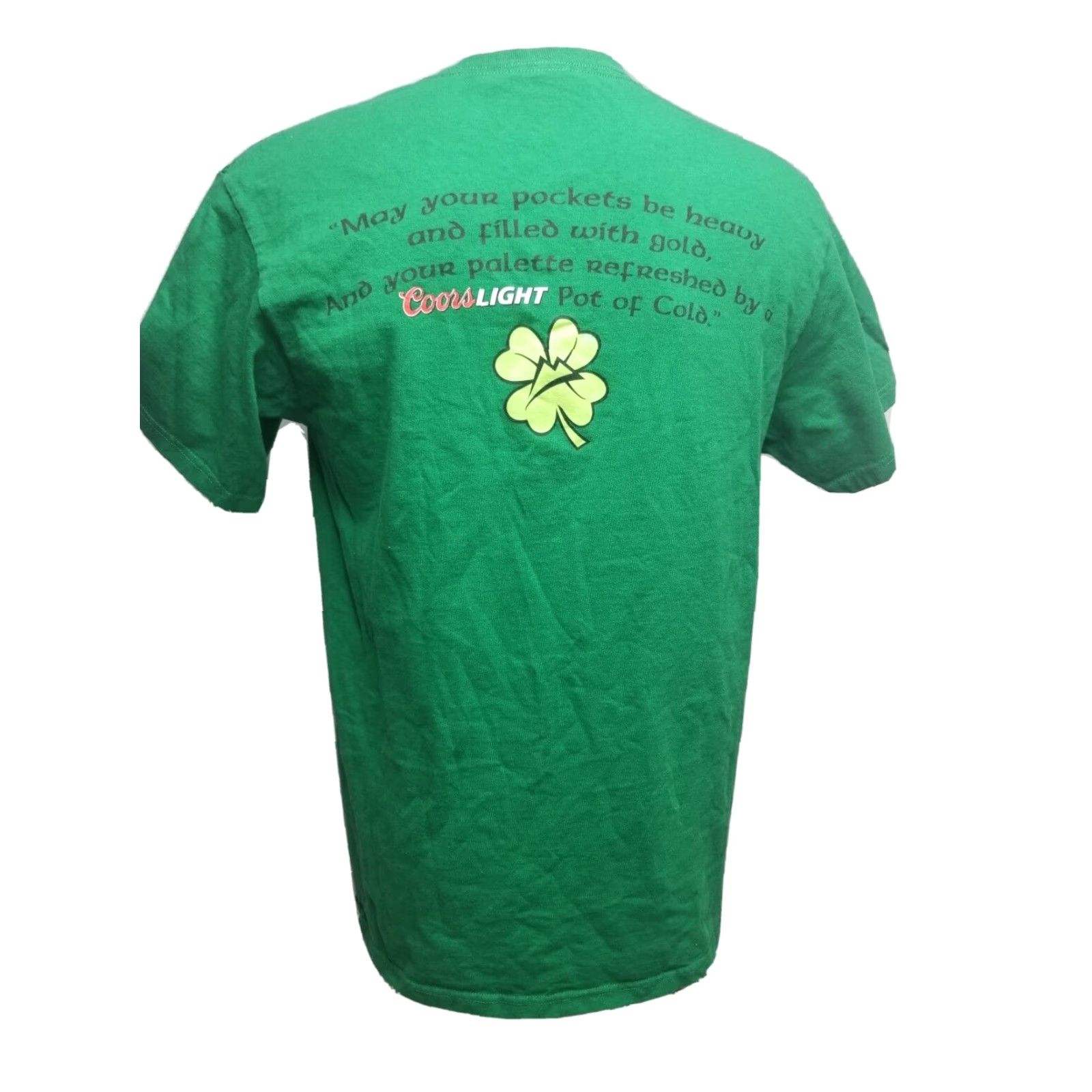 Delta VINTAGE Mens L Coors Light Beer Tuxedo St. Patrick's Day T Shirt Double-Sided Size US L / EU 52-54 / 3 - 2 Thumbnail