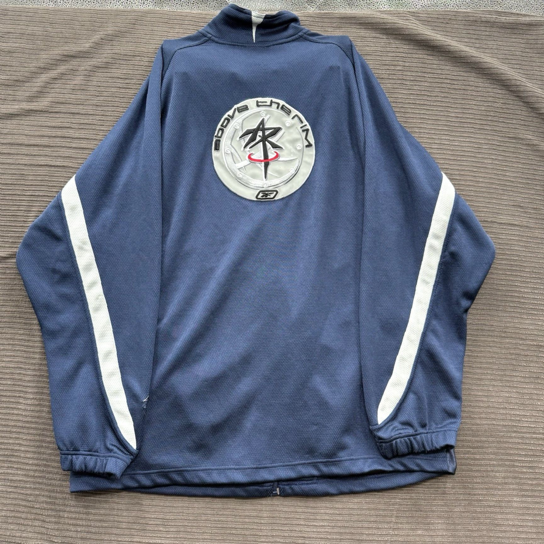 Reebok VINTAGE Reebok Jacket Men 3XL Blue Polyester Above The Rim Track Warmup Y2K (Basketball) Activewear Full Zip 90s Logo Mens Size US XXL / EU 58 / 5 - 2 Thumbnail