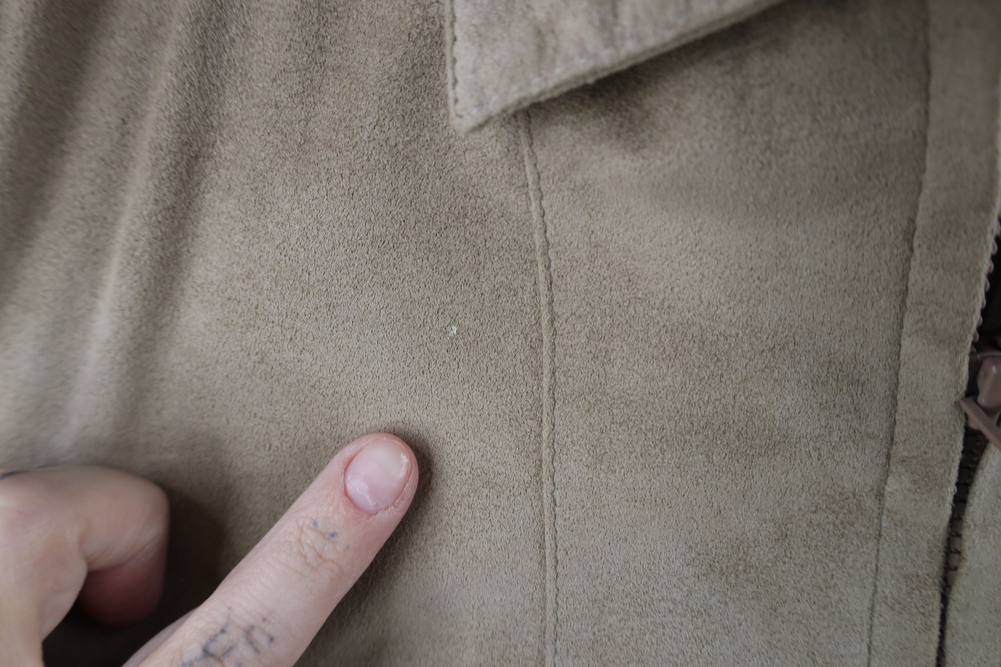 St. Croix × Vintage Vintage 90s St Croix Long Microfiber Bomber Jacket Beige USA Size US XXL / EU 58 / 5 - 4 Thumbnail
