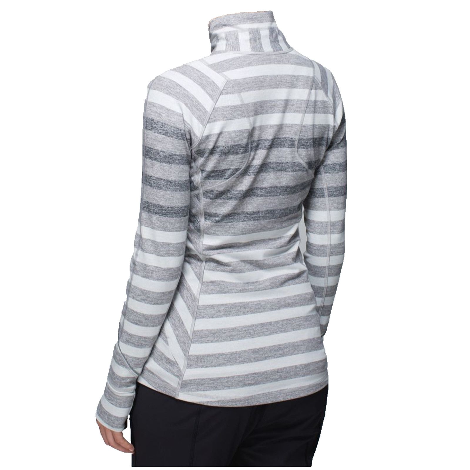 Lululemon Lululemon Race Your Pace Stripe Gray Top Shirt Sz 8 Stretch Size M / US 6-8 / IT 42-44 - 2 Thumbnail