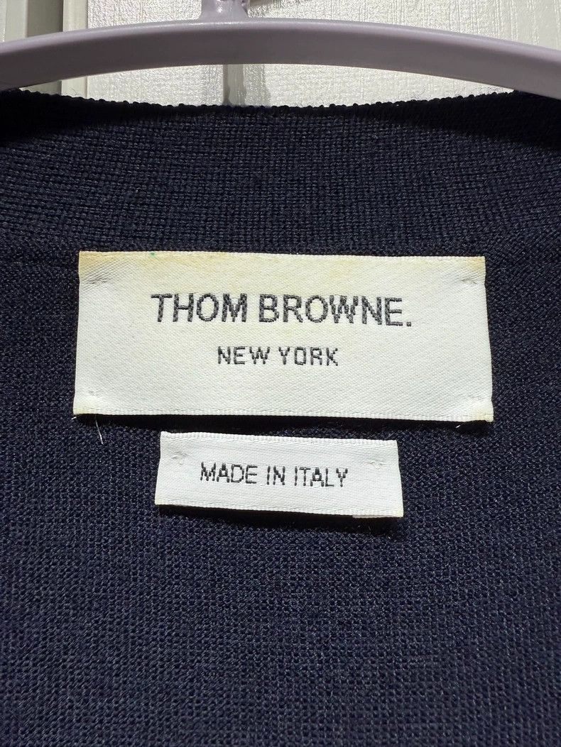 Thom Browne Thom browne Dark blue four-bar wool cardigan jacket 2503-N Size US XS / EU 42 / 0 - 3 Thumbnail