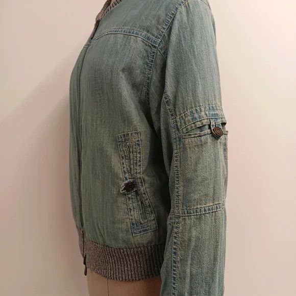 Lafayette 148 LAFAYETTE 148 NEW YORK Denim Yarn & Org Chambray Bomber - XS Size XS / US 0-2 / IT 36-38 - 14 Thumbnail
