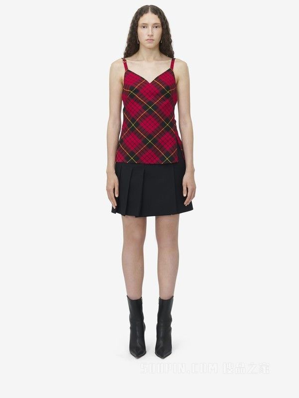 Alexander McQueen o1srvl11e0326 MacQueen Tartan Low Back Тop in Multicolor Size M / US 6-8 / IT 42-44 - 5 Thumbnail