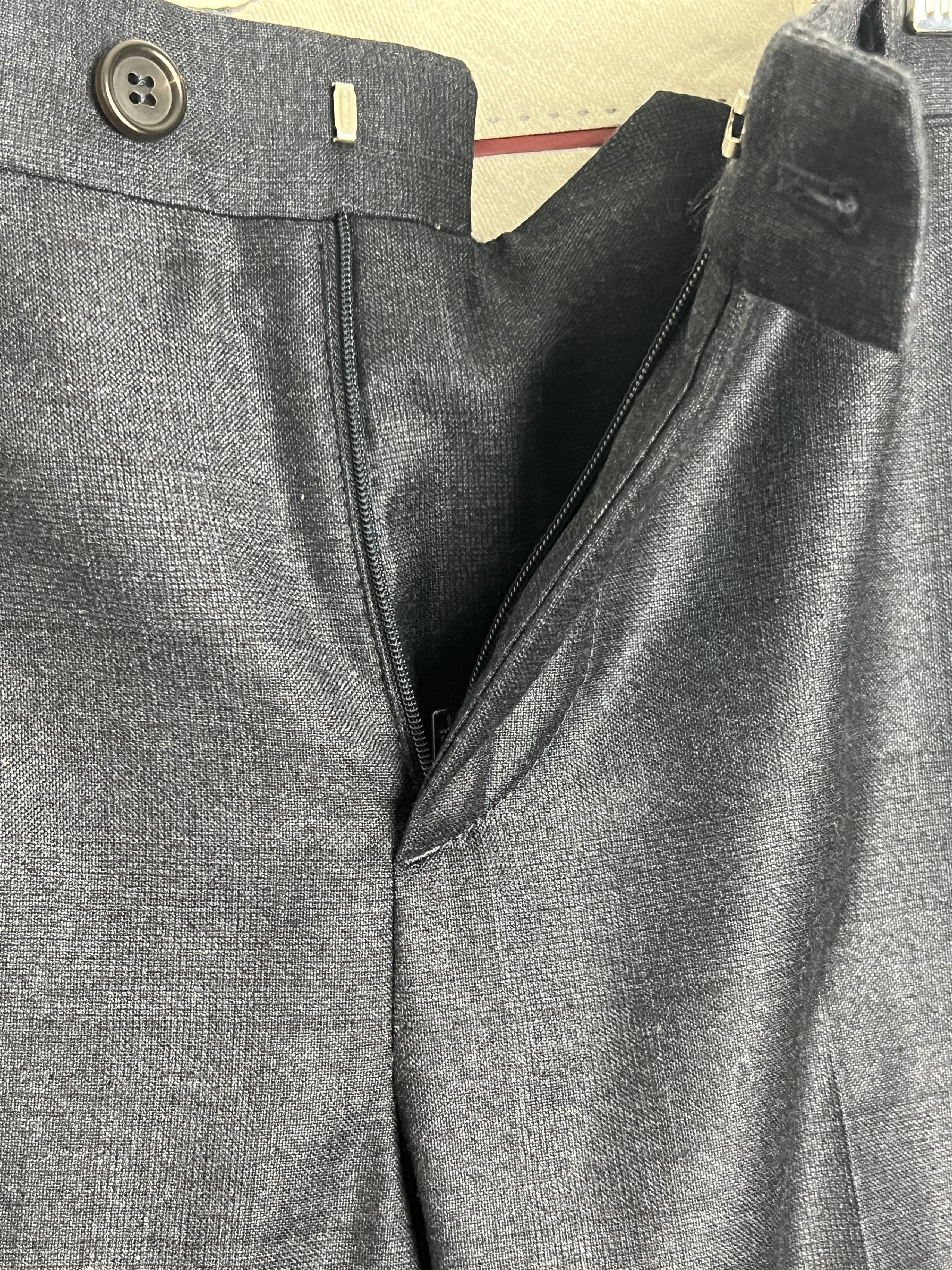 Brunello Cucinelli Navy Windowpane Wool Suit Size 38R - 13 Thumbnail