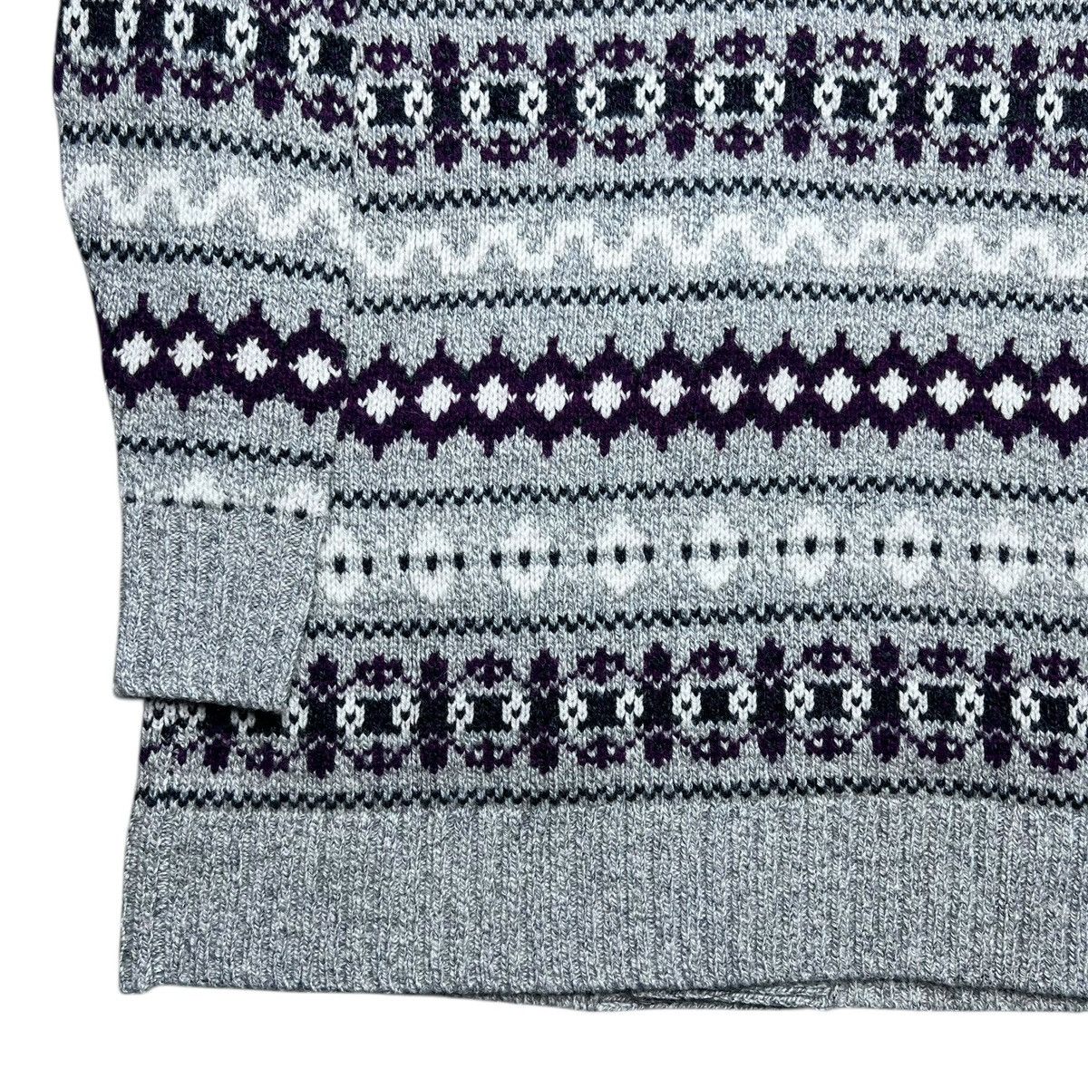 L.L. Bean NWT LL Bean 100% Lambs Wool Fair Isle Long Sweater Cardigan Size L / US 10 / IT 46 - 22 Thumbnail