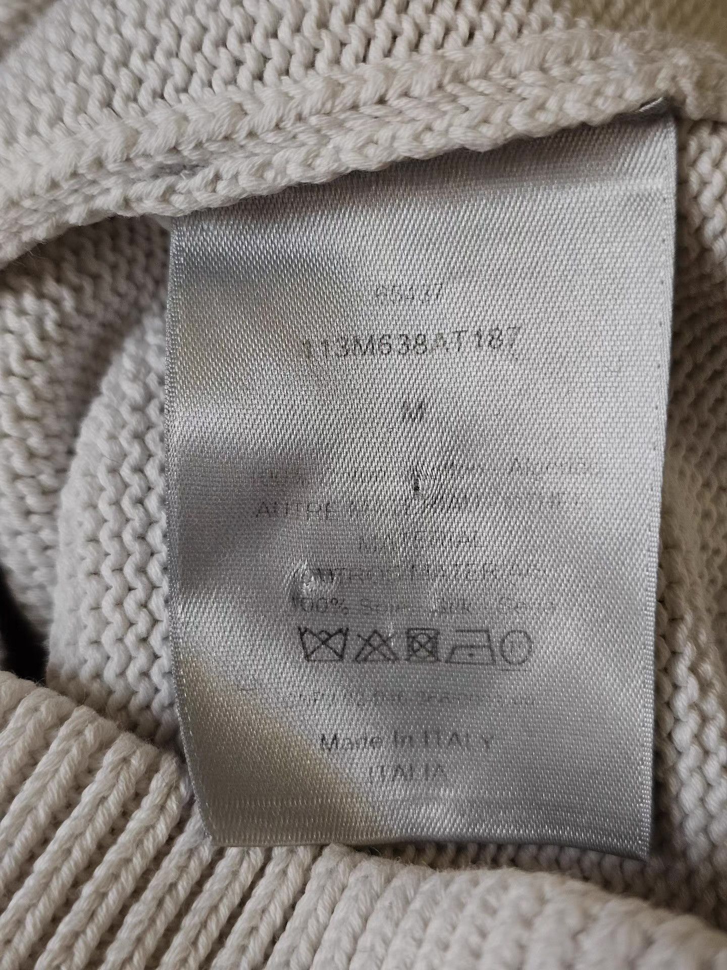 Dior Dior beige knit sweater with jacquard sleeves, Size US M / EU 48-50 / 2 - 5 Thumbnail