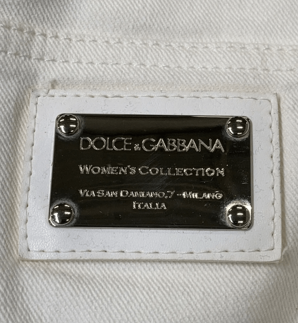 Dolce & Gabbana white bootcut D&G Size 24" / US 00 / IT 34 - 5 Thumbnail