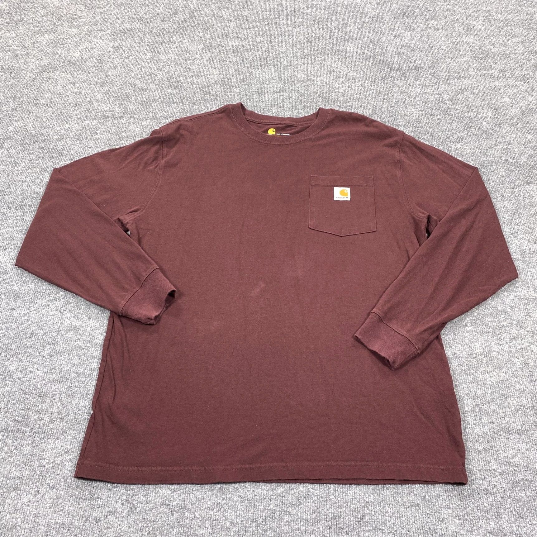 Carhartt Carhartt Shirt Mens Large Red Long Sleeve Pocket Workwear Original Fit K126 PRT Size US L / EU 52-54 / 3 - 2 Thumbnail