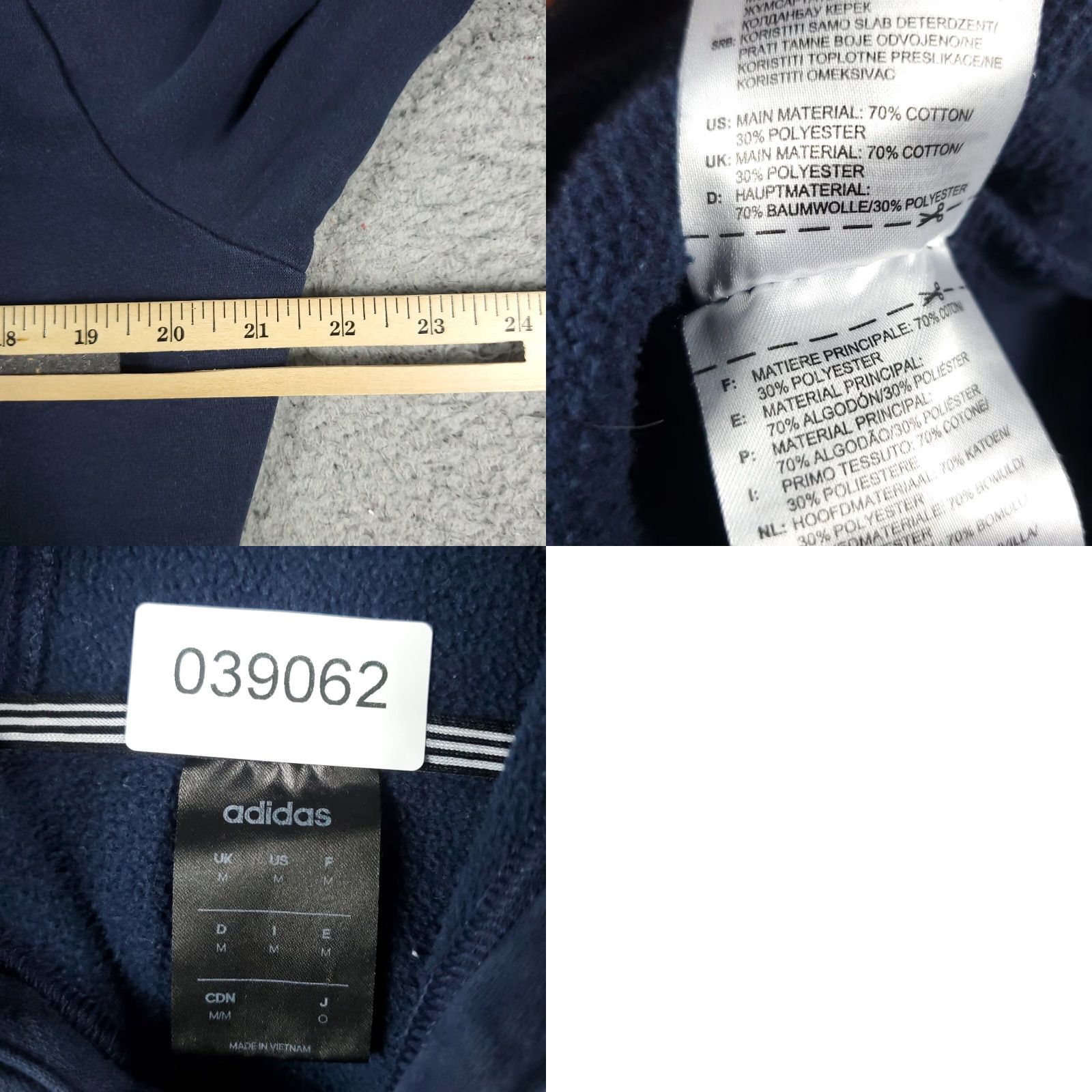 Adidas VINTAGE Adidas Hoodie Pullover Men Medium Blue Casual Sports Modern All Seasons Size US M / EU 48-50 / 2 - 8 Thumbnail