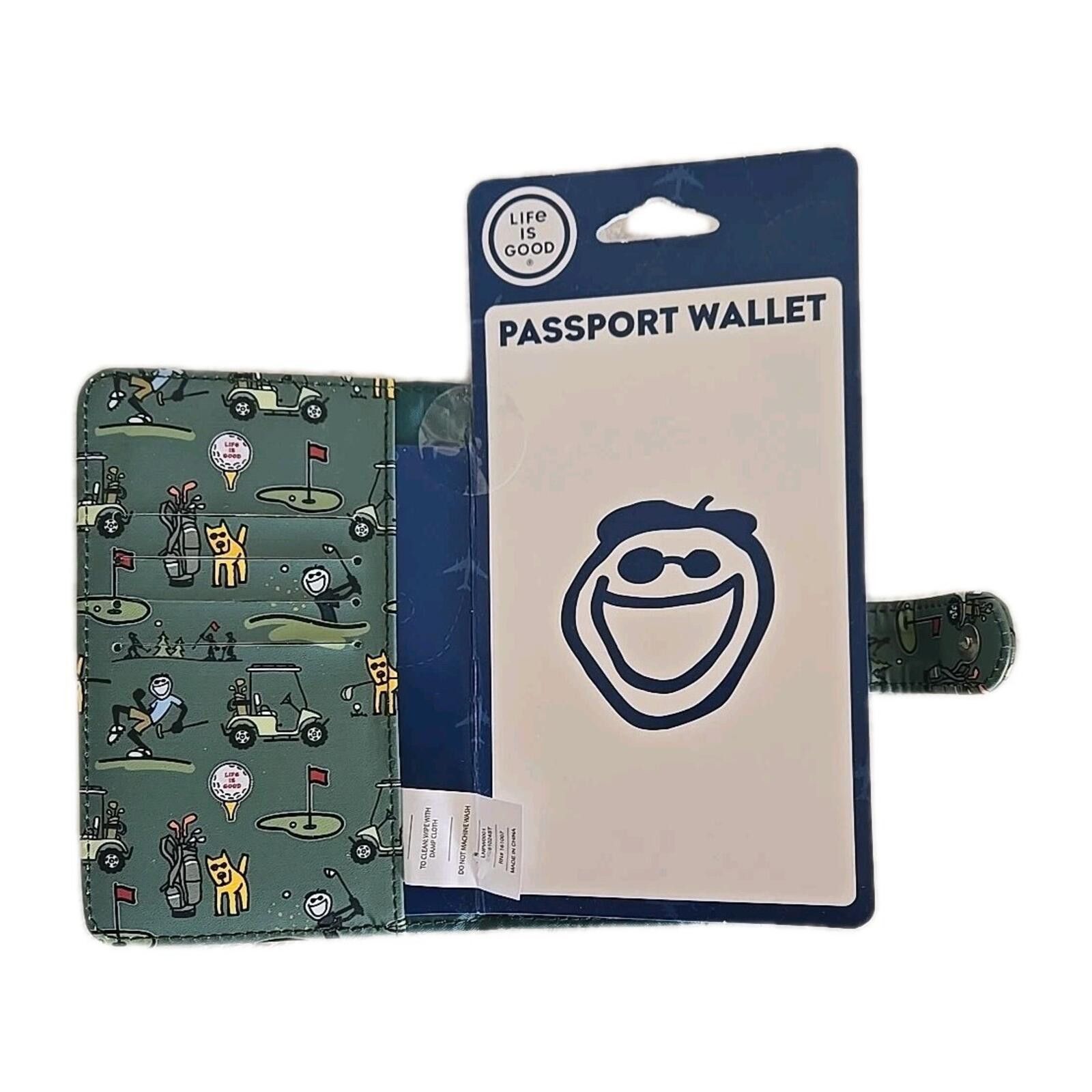Life is Good Life is Good Passport Wallet Golf Interior Card Slots New Size ONE SIZE - 3 Thumbnail