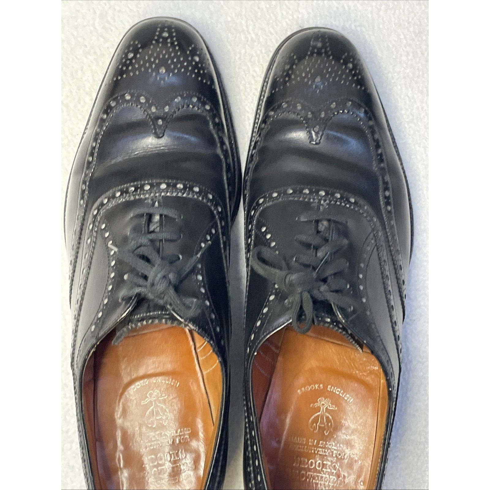 Brooks Brothers VTG Brooks Brothers Brooks English Devon Black Leather Size US 11.5 / EU 44-45 - 18 Thumbnail