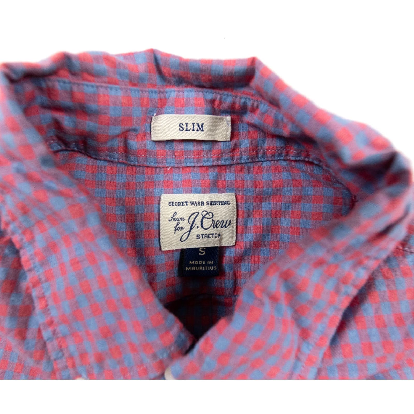 J.Crew J.CREW Men's Slim Fit Button-Up Shirt Small Multicolor Plaid Long Sleeve Stretch Casual Preppy Size US S / EU 44-46 / 1 - 4 Thumbnail