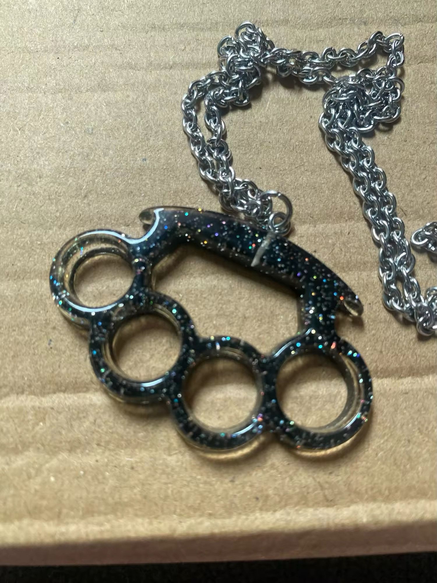 Jewelry × Vintage metal brass knuckles charms Pendant (No Chain) Size ONE SIZE - 3 Thumbnail