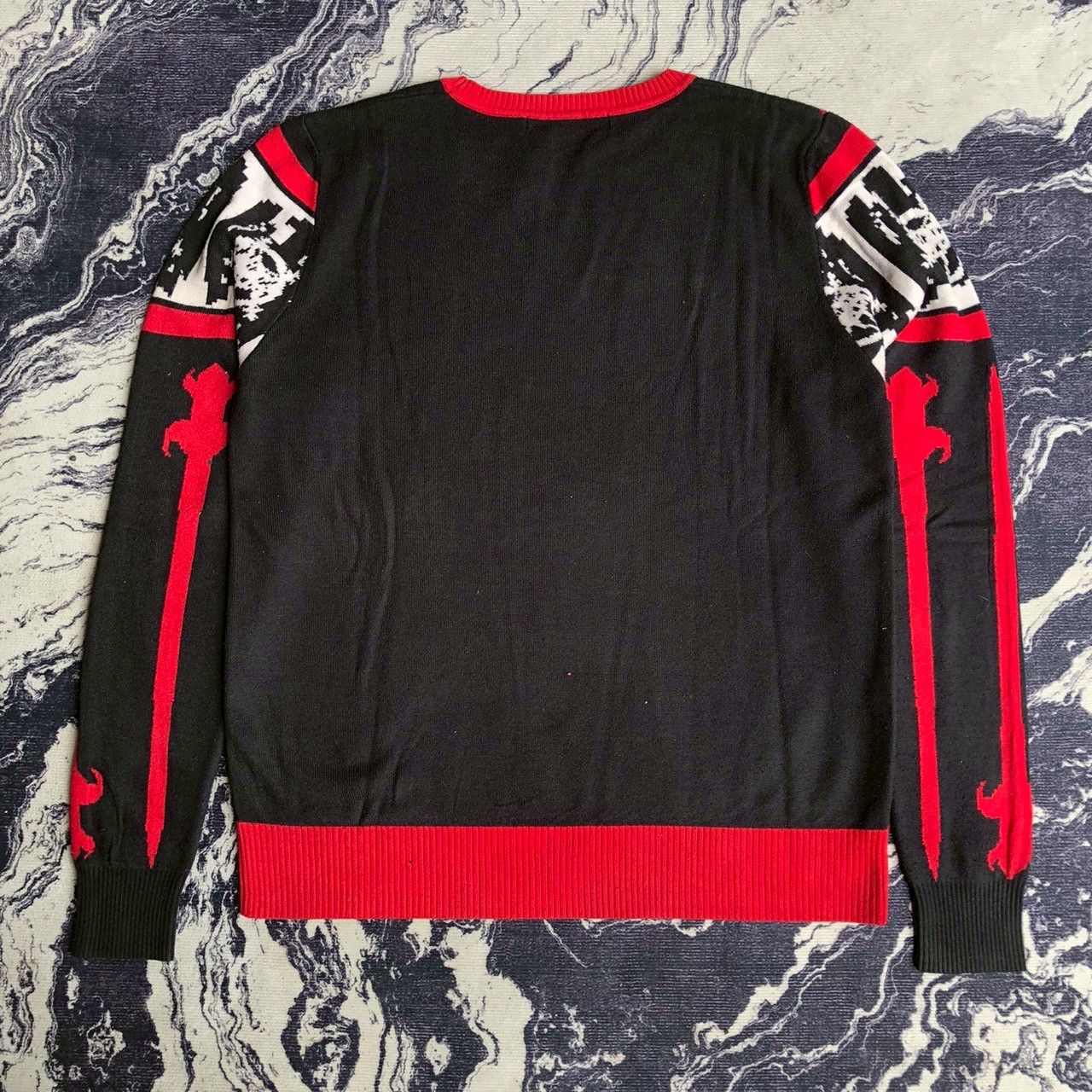 Band Tees Vintage LocoApe x Slayer Heavy Metal Knit Sweater Size US L / EU 52-54 / 3 - 3 Thumbnail
