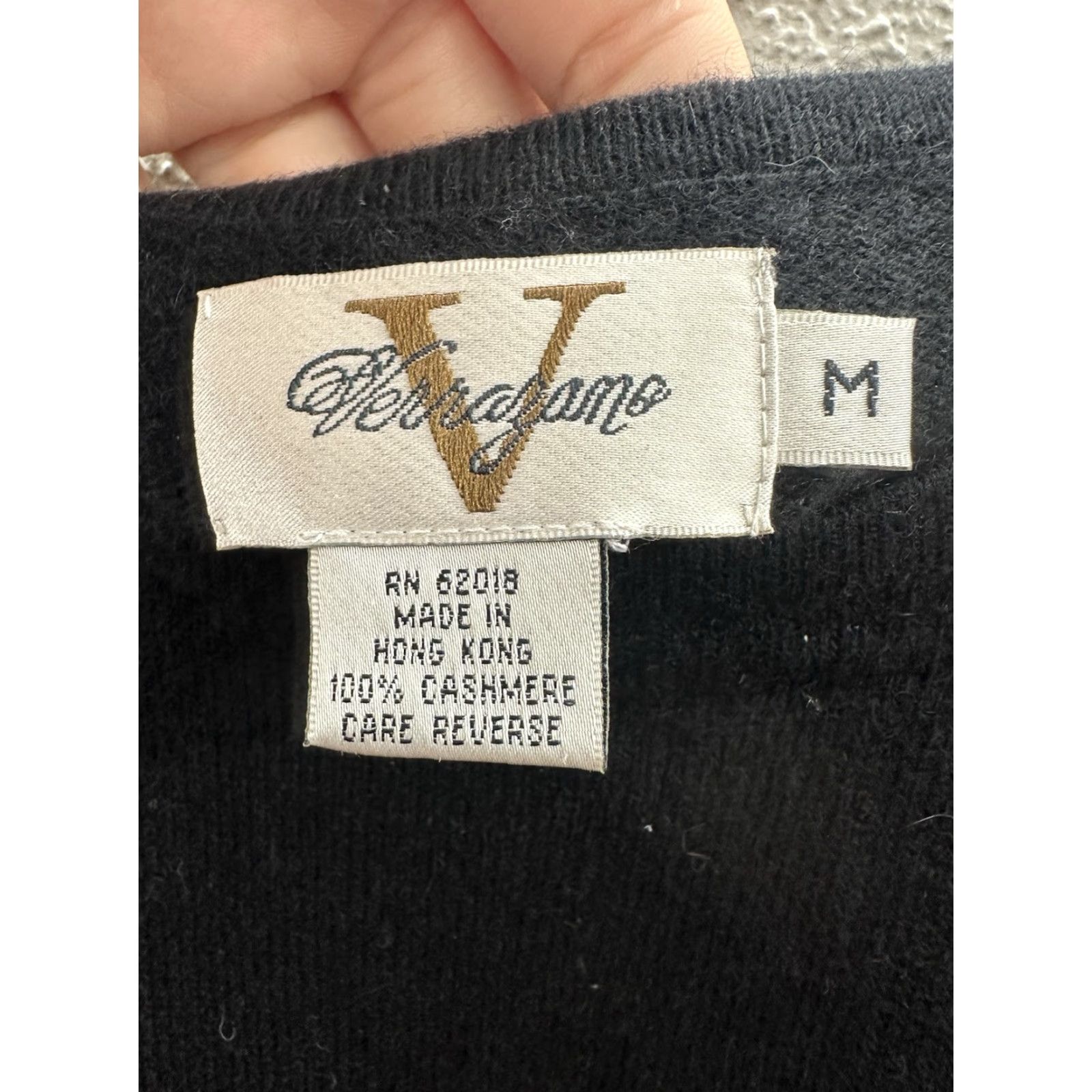 Vintage VINTAGE Verrazano Sweater Black 100% Cashmere Pullover Women's Medium Knit Long Sleeve All Seasons / Regular Fit / Dry Clean Only / 80s 90s - Womens Size M / US 6-8 / IT 42-44 - 3 Thumbnail