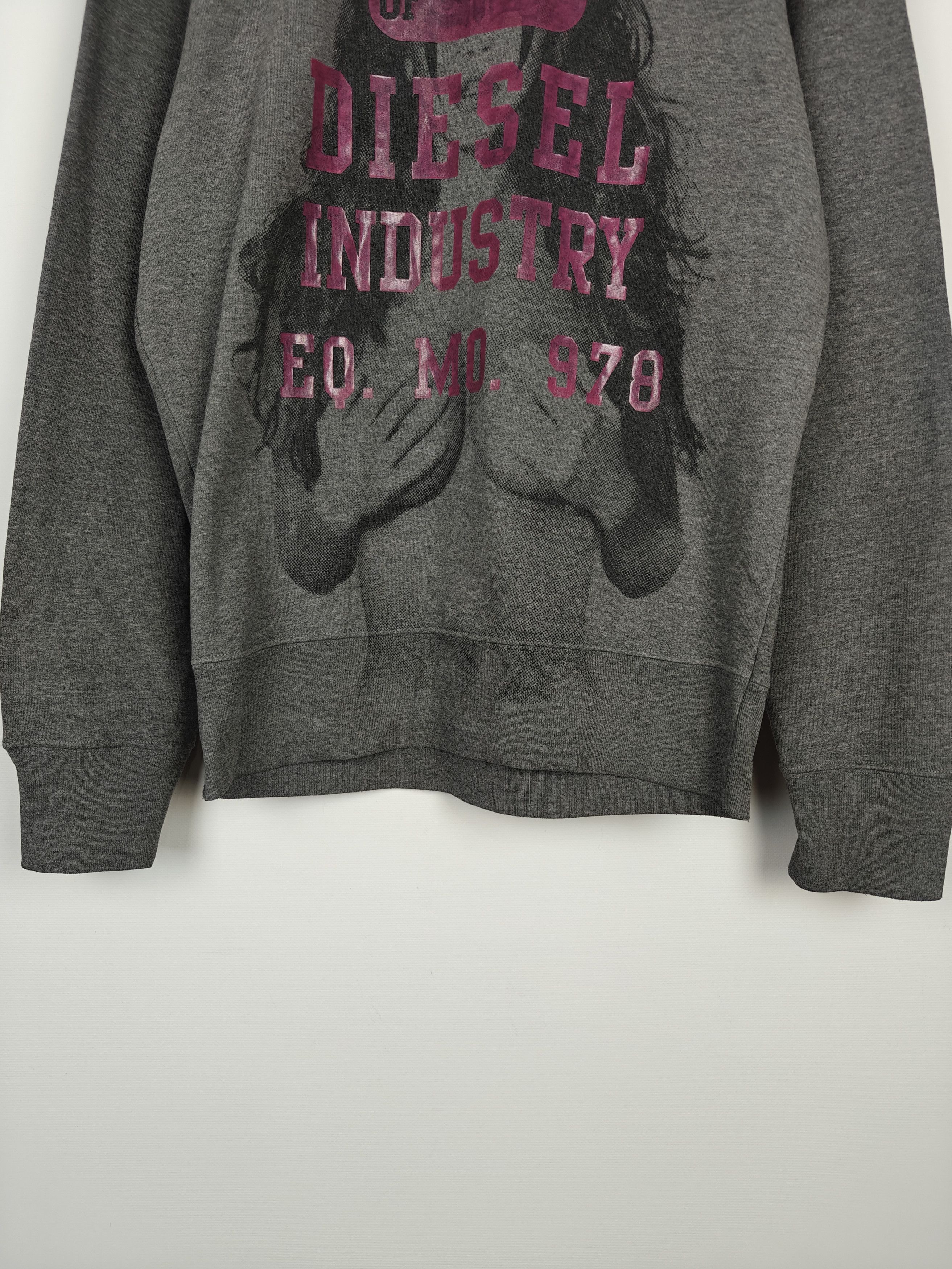 Diesel Diesel Industry Hoodie Gray Pullover Girl Print size XL Size US XL / EU 56 / 4 - 3 Thumbnail