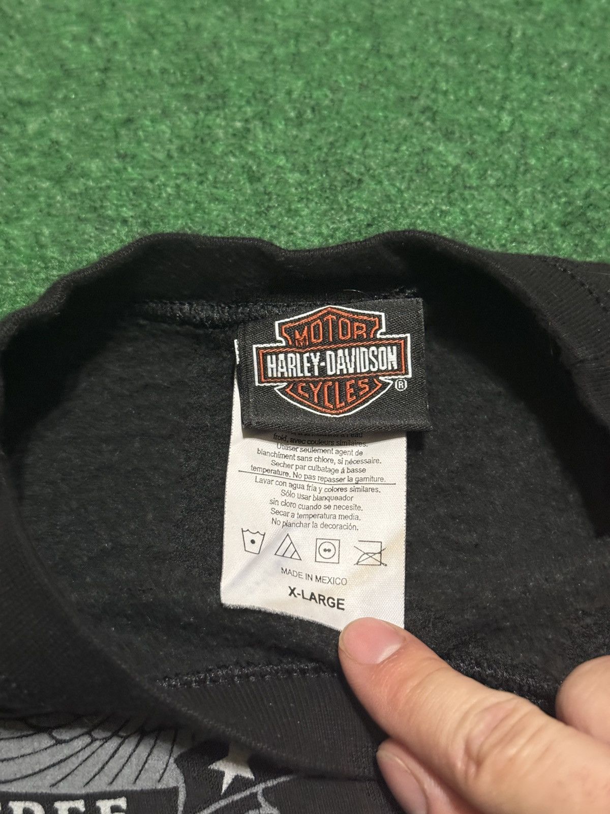 Harley Davidson Y2K Harley Davidson Biker Baggy Black Crewneck Sweatshirt Size US XL / EU 56 / 4 - 4 Thumbnail