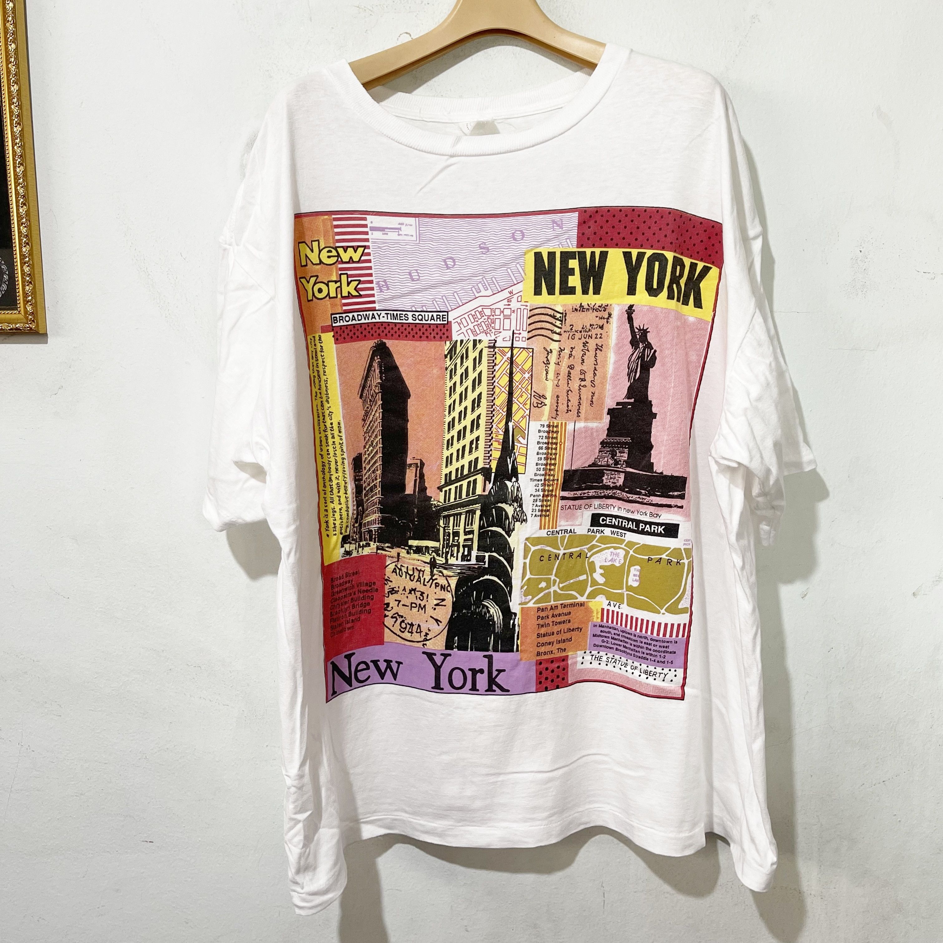 Vintage Vintage 90s New York T-Shirt Size US XXL / EU 58 / 5 - 1 Thumbnail