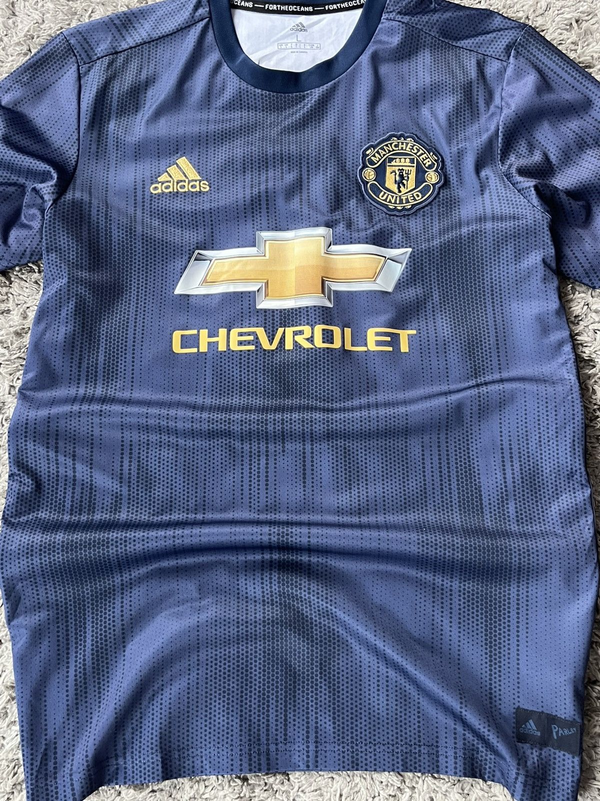 Adidas Vintage Tee Adidas MANCHESTER UNITED 2018 AD Streetwear Size US L / EU 52-54 / 3 - 4 Thumbnail