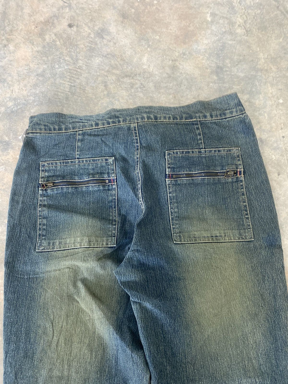 Hysteric Glamour × Japanese Brand × Le Grande Bleu (L.G.B.) Gloria Flare Jeans Mud wash Bondage 90s Punk Grunge Size US 32 / EU 48 - 11 Thumbnail